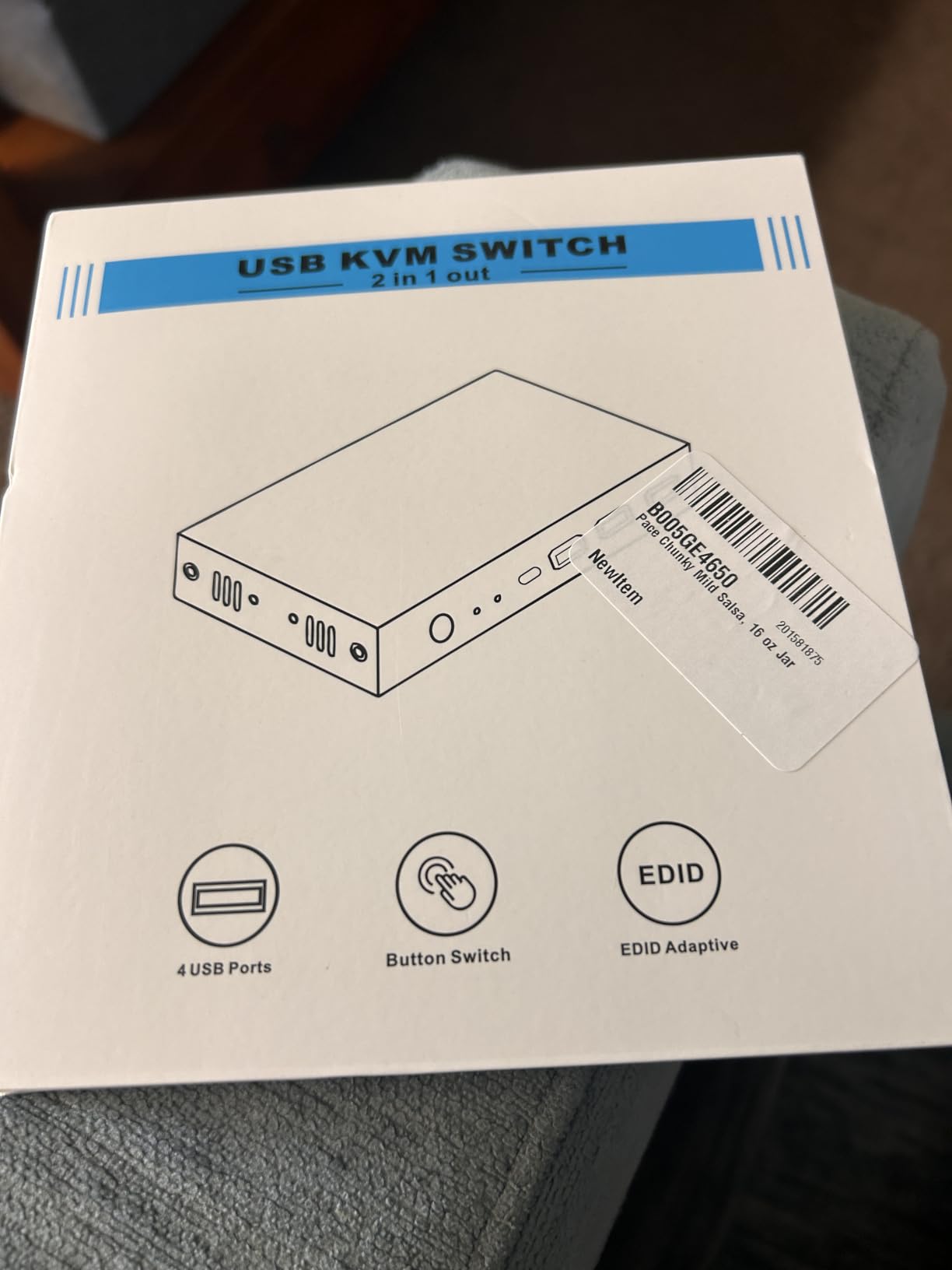 HDMI KVM Switch 1 Monitor 2 Computers 4K@60HZ 2 Port KVM Switcher customer photo 2