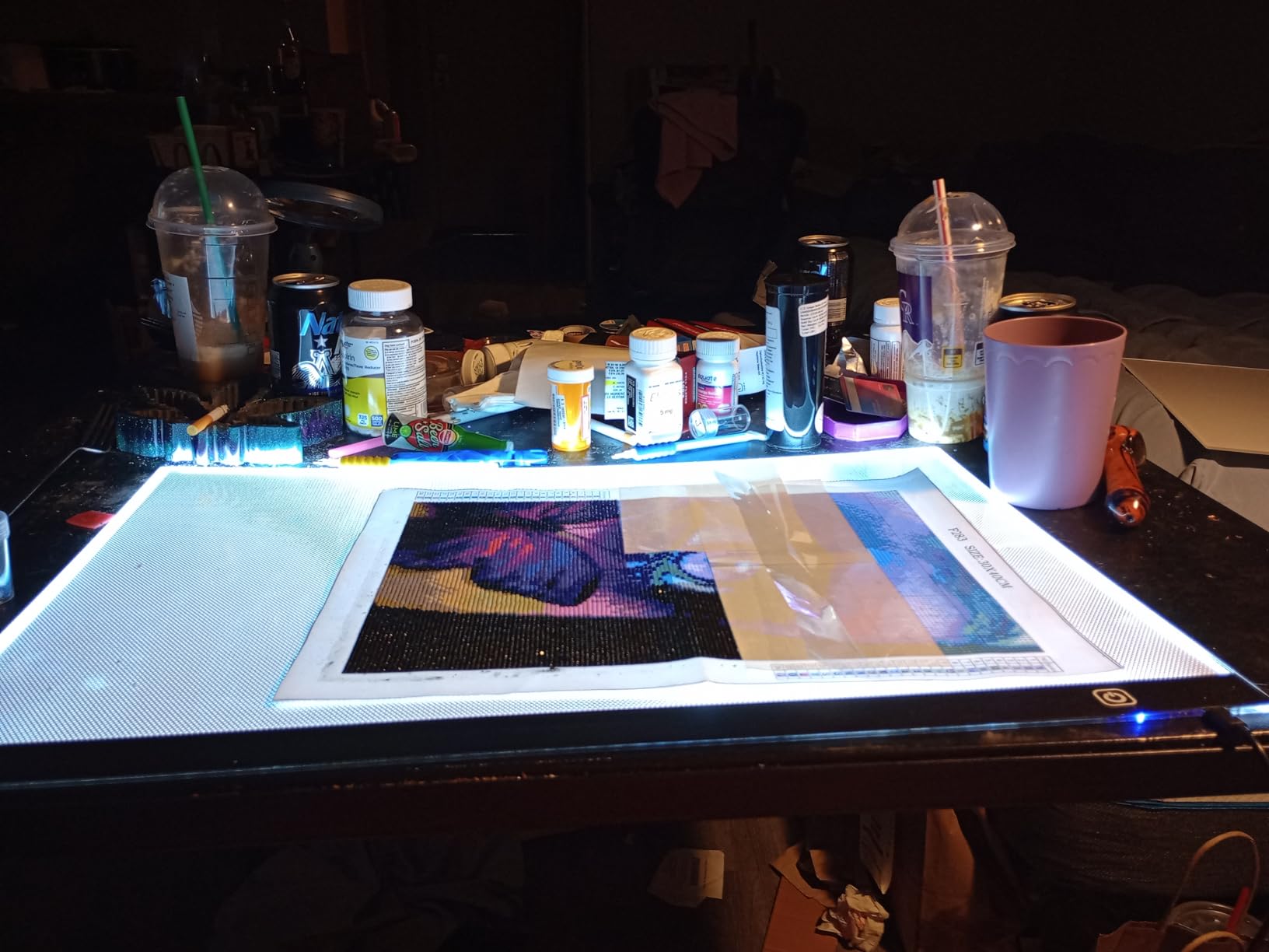 Mlife A2 LED Light Pad for Diamond Art Painting Light Board with 3 Brightness, Tracing Light Board with USB Cable & 4 Fasten Clips for Sketching, Animation, Drawing, Diamond Art Painting Supplies customer photo 2