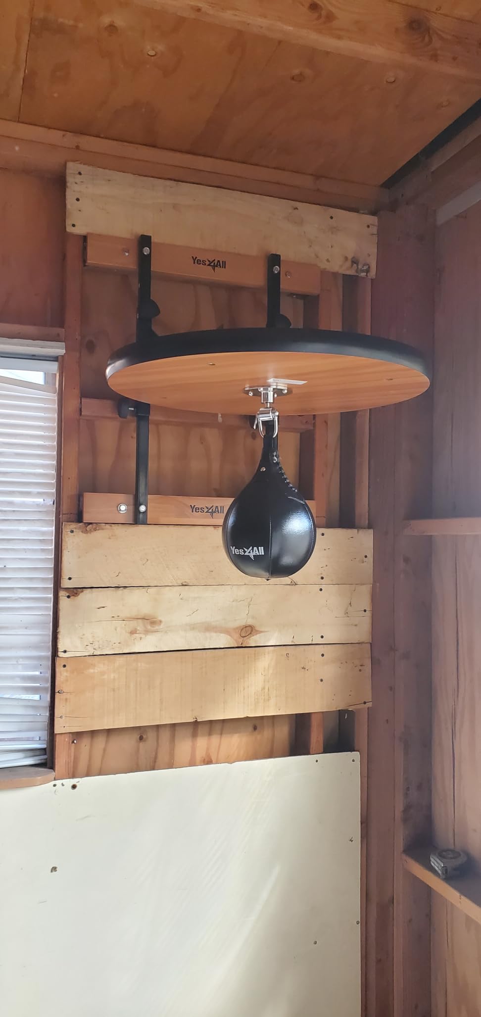 Yes4All 24 inches Adjustable Speed Bag Platform with Upgraded Speed Balls, Wall Mount Punching Bag Boxing Training Full Kit customer photo 1