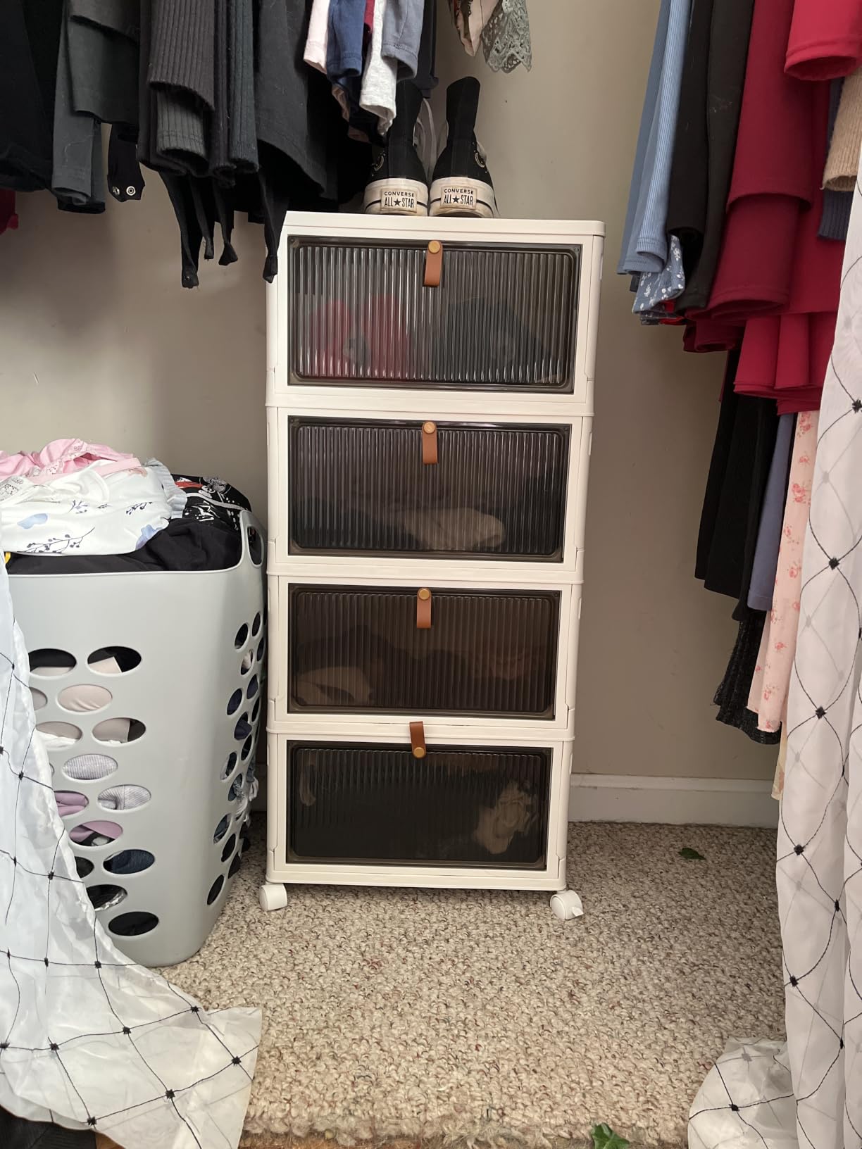 CTSNSLH 4 Tier Plastic Storage Bins with Lid 23QT - Stackable Storage Bins customer photo 1