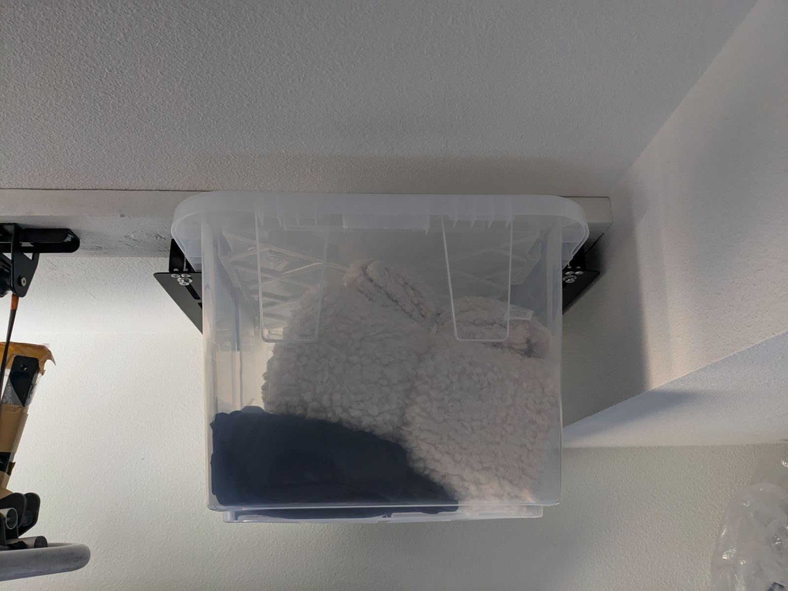 Ultrawall Overhead Garage Storage Racks for Bins, Ceiling Storage Rack customer photo 2