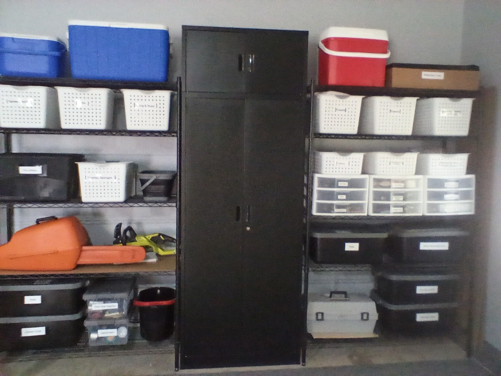 BESFUR Metal Storage Cabinet with Doors and Shelves, 36