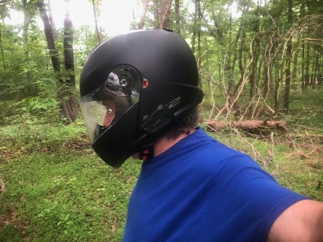 LS2 Helmets Strobe II Modular Motorcycle Helmet W/SunShield (Gloss White - Large) customer photo 2