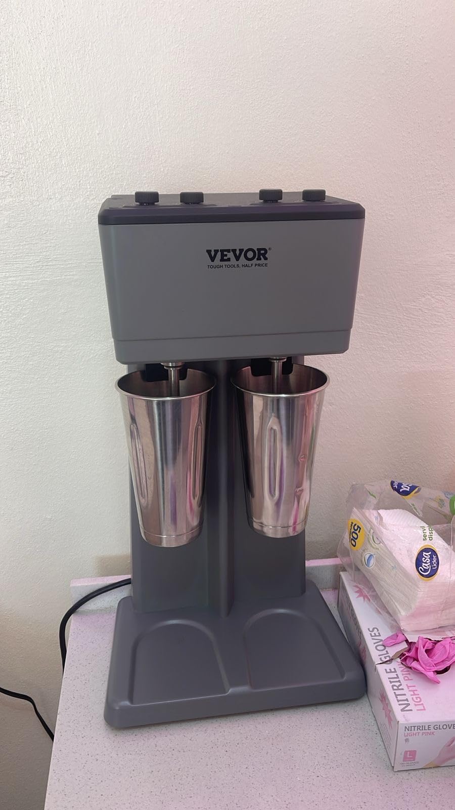 VEVOR Milkshake Maker, 375W Electric Milkshake Machine, Single Head Drink Mixer Blender Machine, 3-Speed Milkshake Mixer with 820 ml Stainless Steel Cup, Milkshake Blender for Commercial and Home customer photo 1
