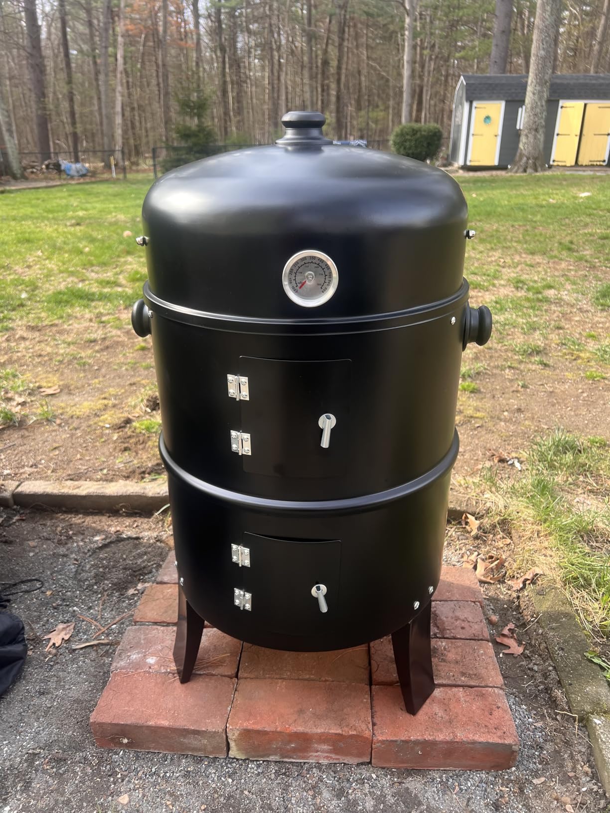 VINGLI 18 Inch Multi-Layer Charcoal BBQ Smoker Grill, Heavy Duty Round Grill, Vertical Smoker with Thermometer, for Outdoor Cooking, Patio, Parties, Backyard customer photo 2
