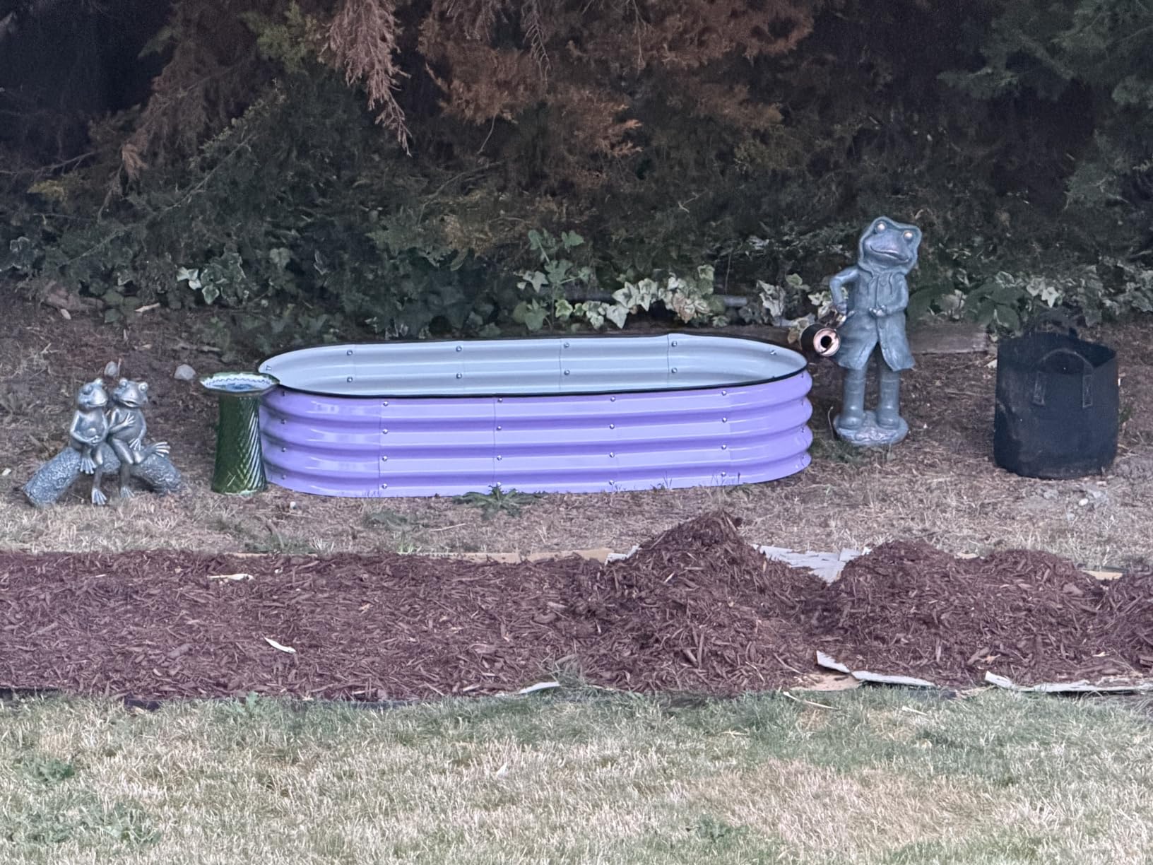 Winpull Raised Garden Bed Kit, 4x2x1 ft Galvanized Planter Box Outdoor with Safety Edging, Large Metal Raised Beds for Gardening Vegetables Flower Herb (Avocado Green) customer photo 2