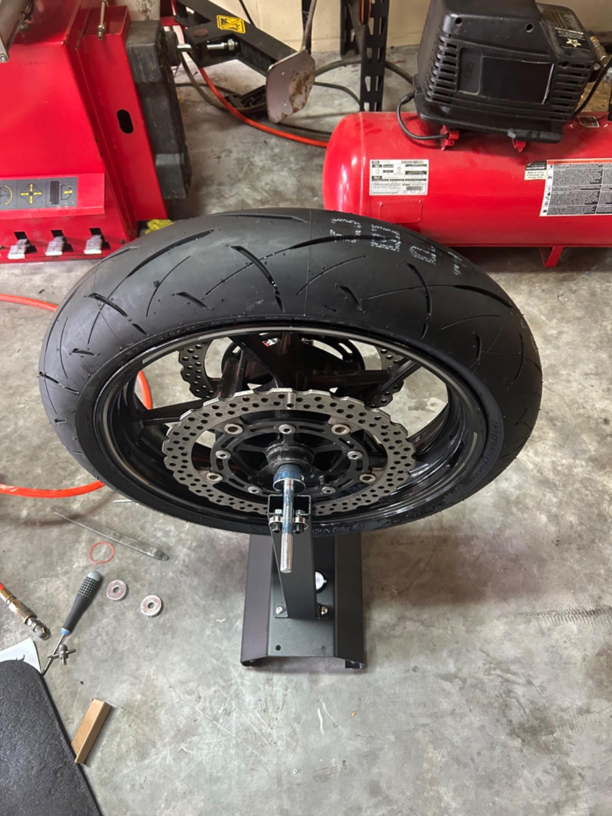 Motorcycle Wheel Balancer Stand, Static&Dynamic Tire Balancing Tool customer photo 2
