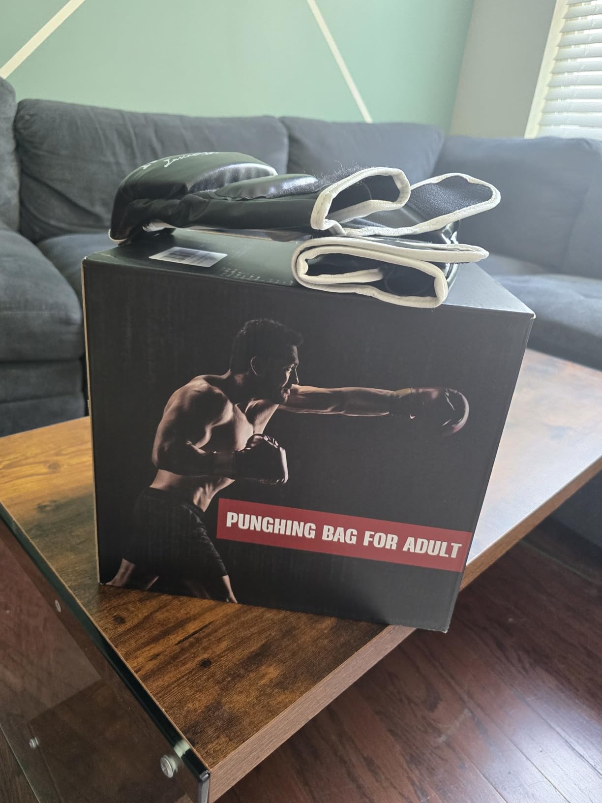 Heavy Punching Bag for Adults Teens, Freestanding Bag with Gloves and Pump customer photo 1