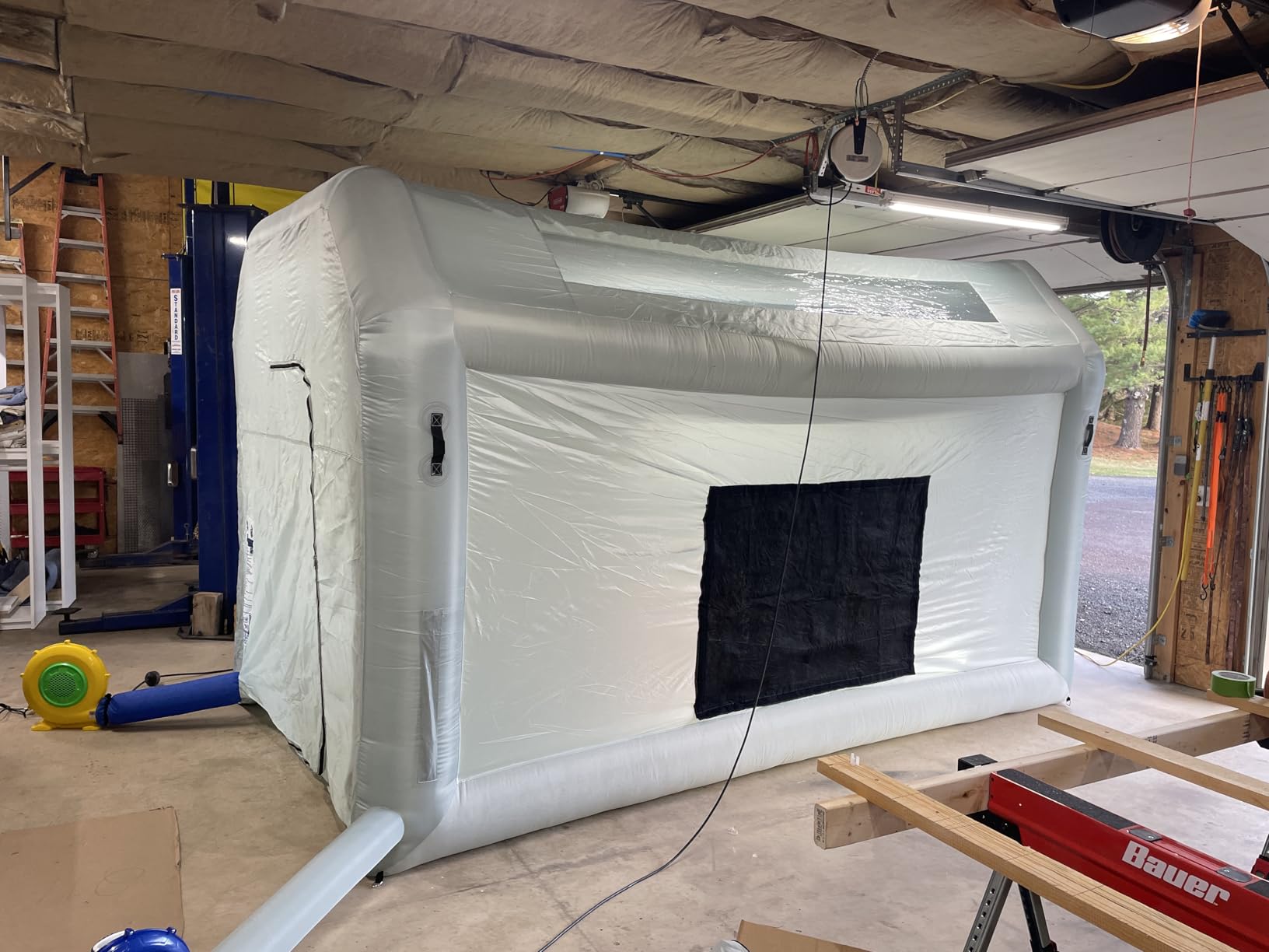 Inflatable Paint Booth Tent – Powerful Blower & Air Filtration System Included – Portable Inflatable Spray Booth for Auto Parts, Motorcycle, Bicycle Painting – Easy Setup customer photo 2
