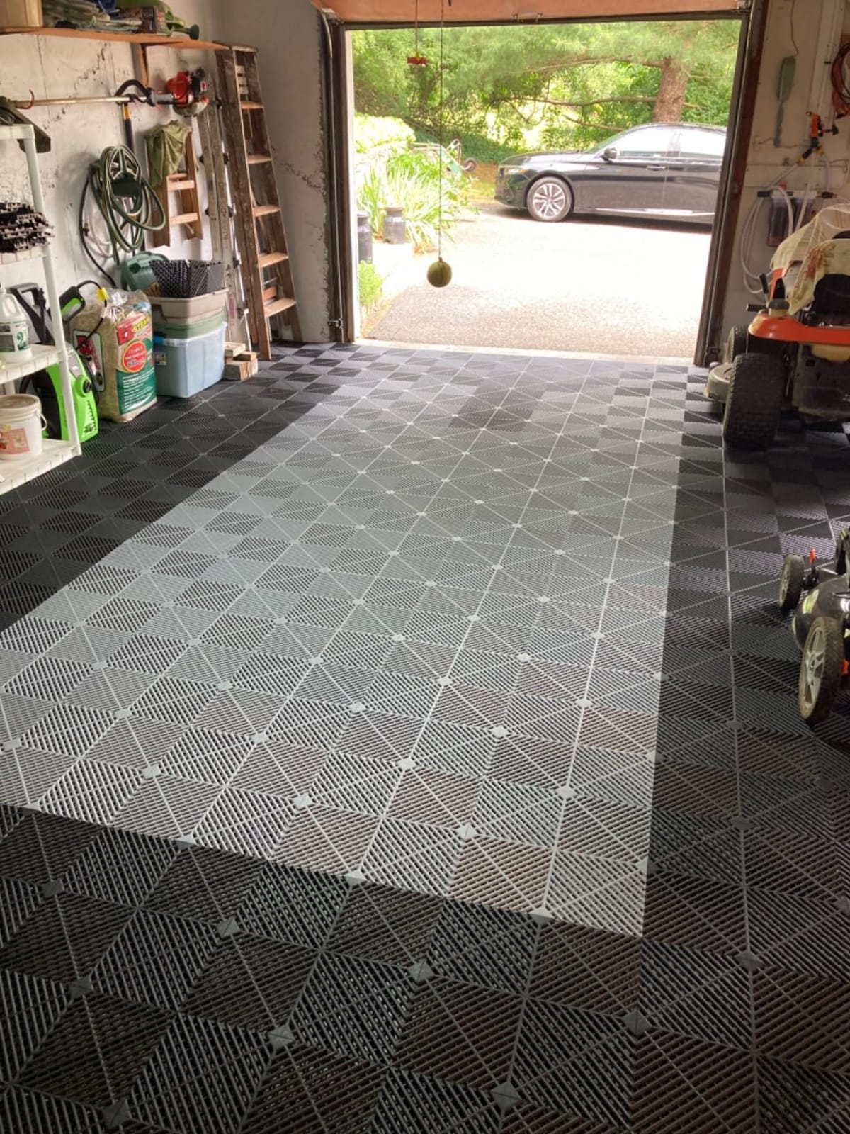SafeRacks Vented Interlocking Garage Floor Tiles - Black, 48 Pack customer photo 2