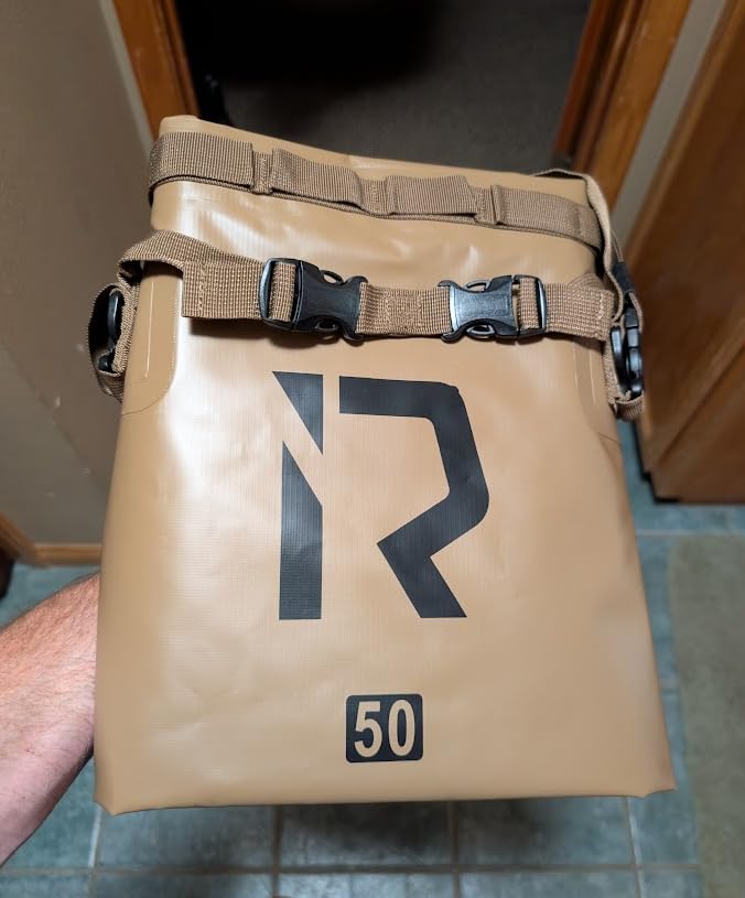 IRON JIA'S Motorcycle Dry Bag, Waterproof Duffel Bag with Roll-Top Closure | 30L Motorcycle Tail Bag, Fully Waterproof, Wet-Dry Storage, Quick Mounting, Air Valve, MOLLE, Reflective Trim customer photo 2
