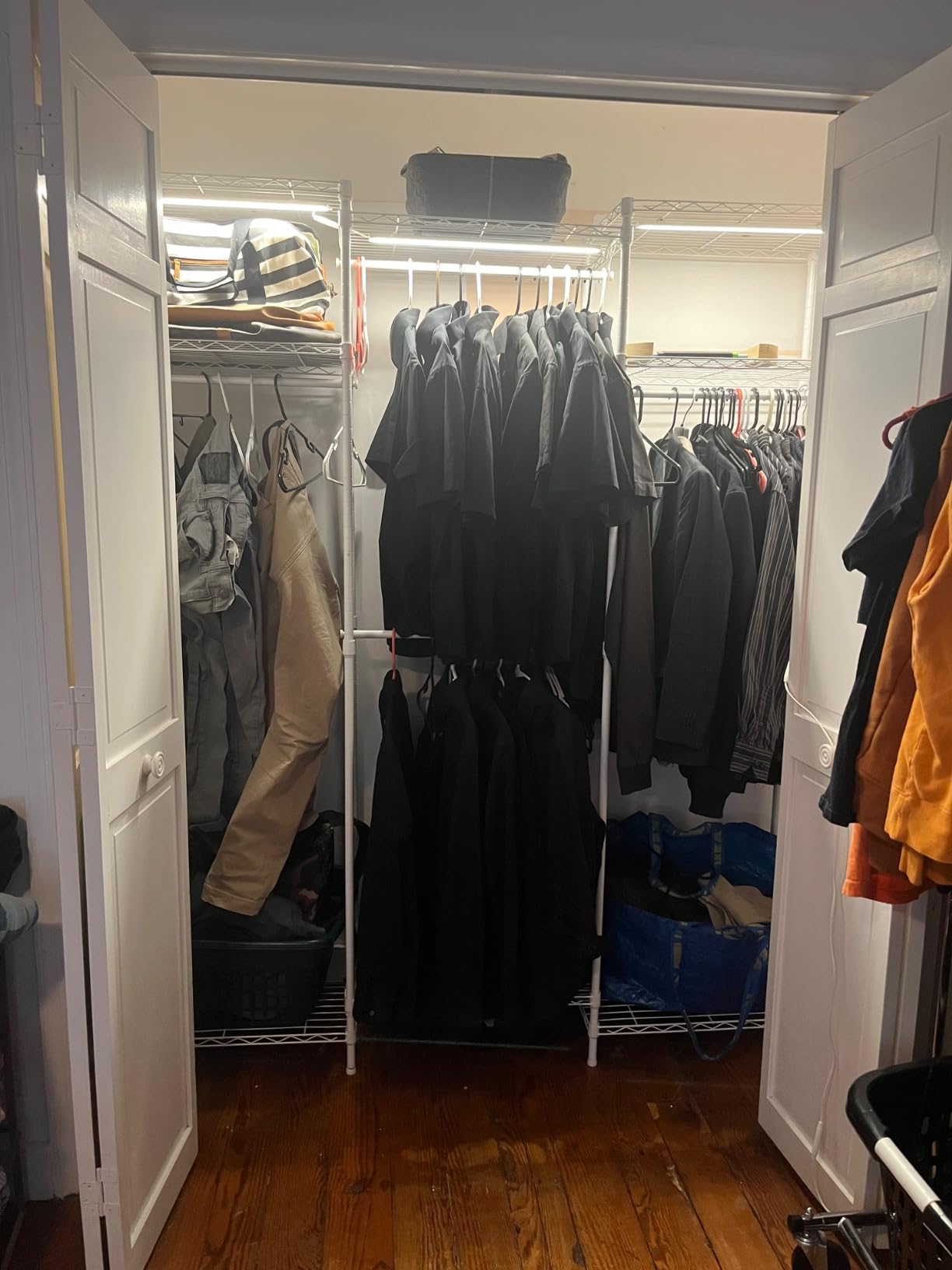 VIPEK V5L Garment Rack Heavy Duty with Dimmable LED Lights, 3000K Warm White, Portable Closet Wardrobe Freestanding Metal for Hanging Clothes, Max Load 890lbs customer photo 2