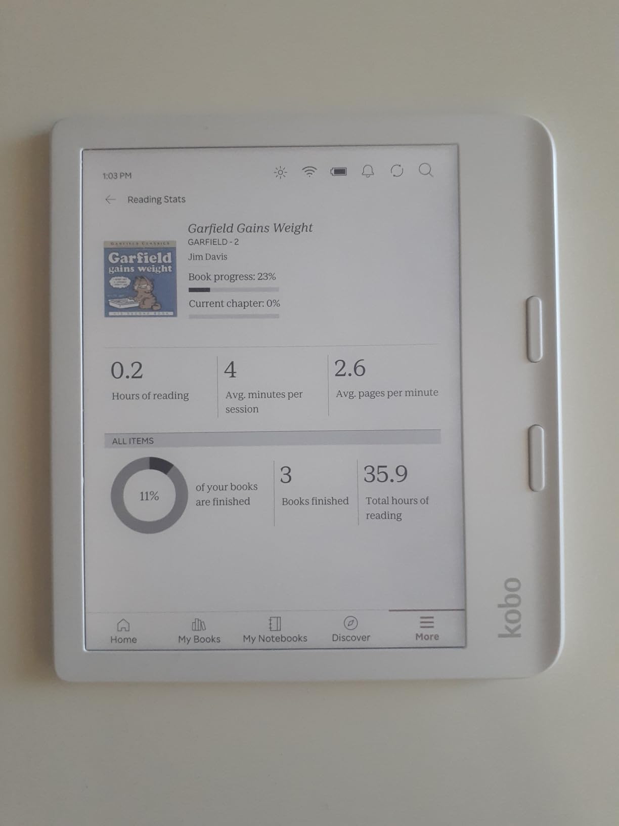 Kobo Libra Colour eReader, 7” Color E Ink, Waterproof, White customer photo 2