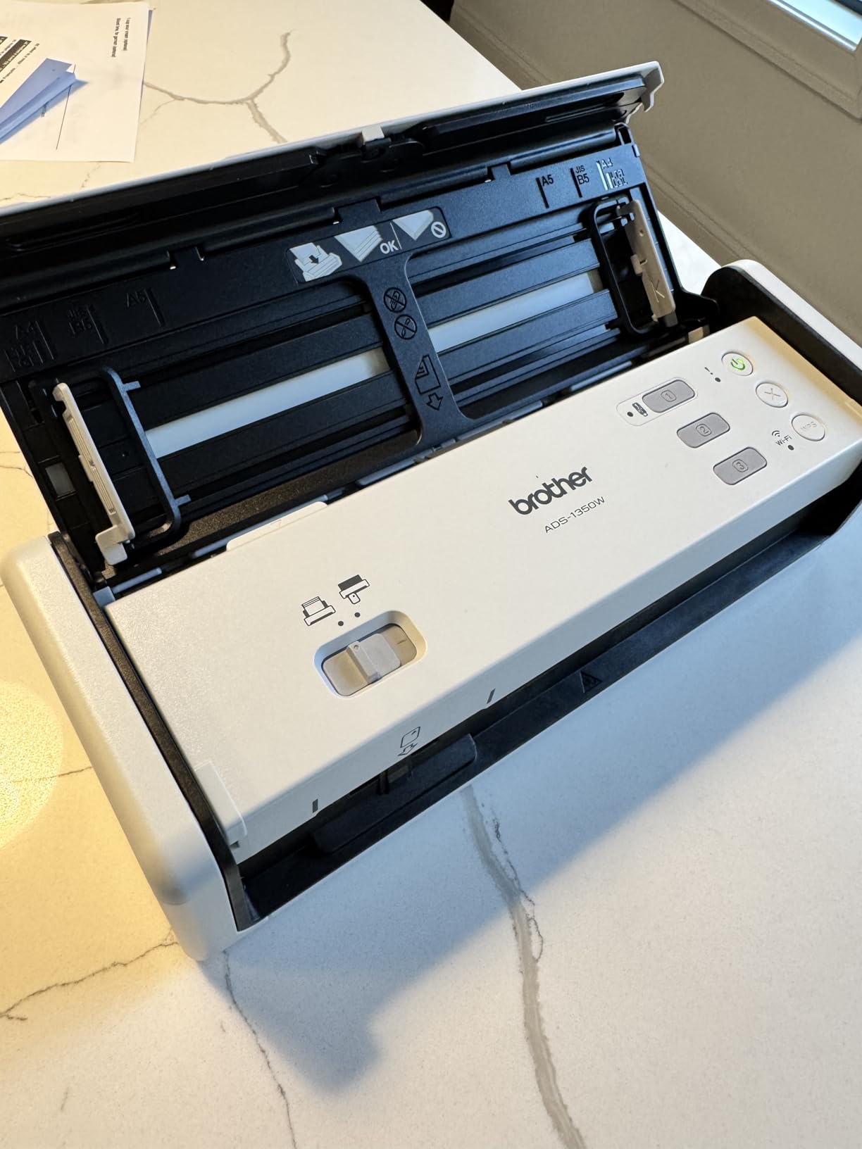 Brother ADS-1350W Wireless Compact Desktop Scanner | Scan Speeds of Up to 30ppm | Single Pass Double-Sided Scanning customer photo 1