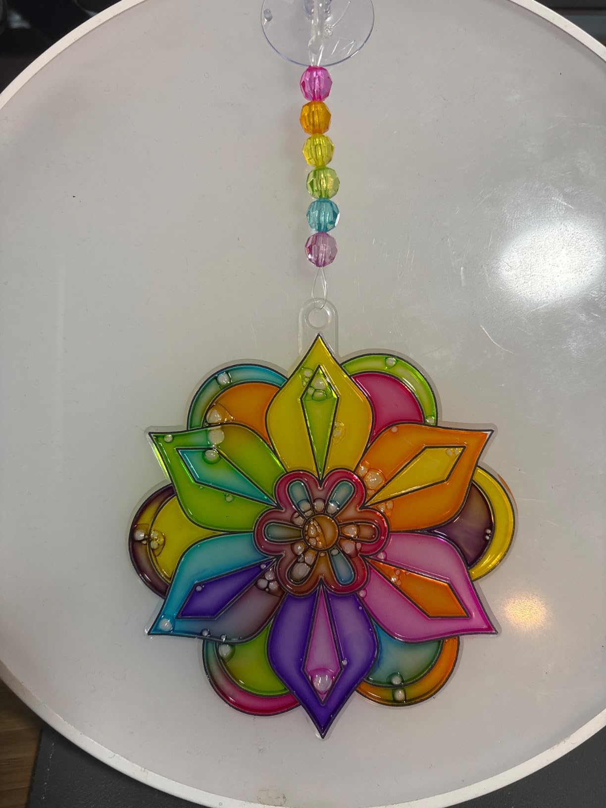 30 Sets Mandala Suncatchers Craft Kits Stained Glass DIY Window Paint Art customer photo 1
