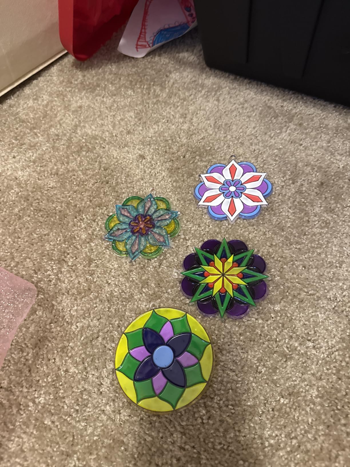 30 Sets Mandala Suncatchers Craft Kits Stained Glass DIY Window Paint Art customer photo 2