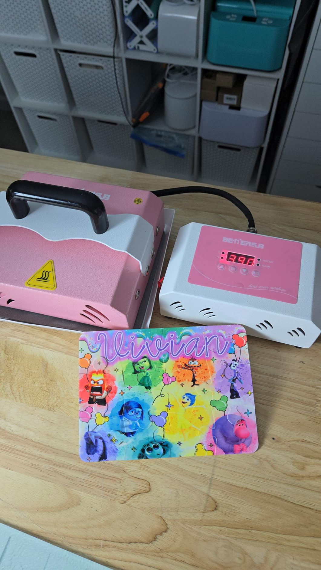 BetterSub 2in1 Combo Mini Portable Hat Press Heat Press Machine (Pink) customer photo 2