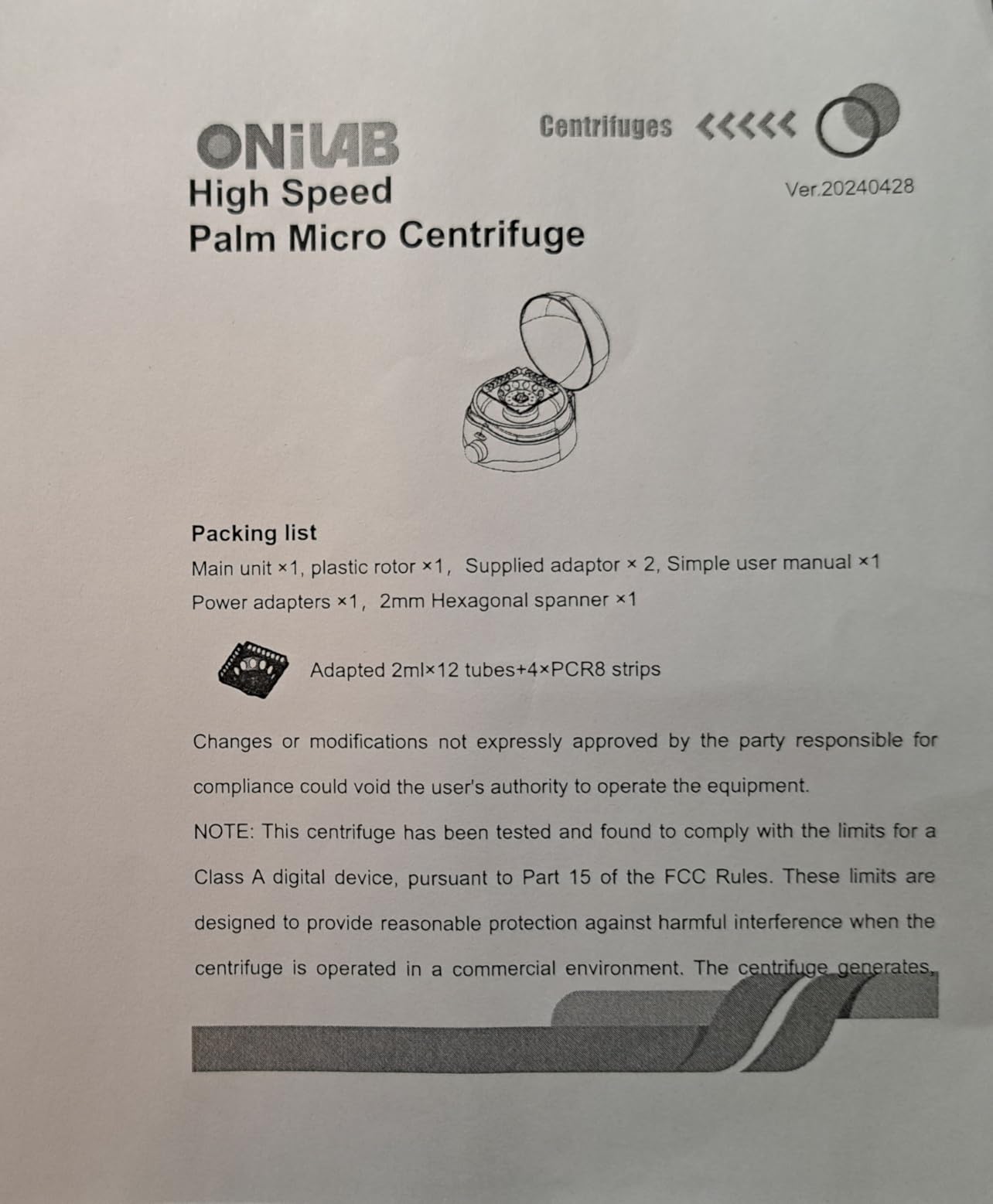 ONiLAB Benchtop mini Centrifuge, 10000RPM, 2-in-1 Rotor customer photo 2