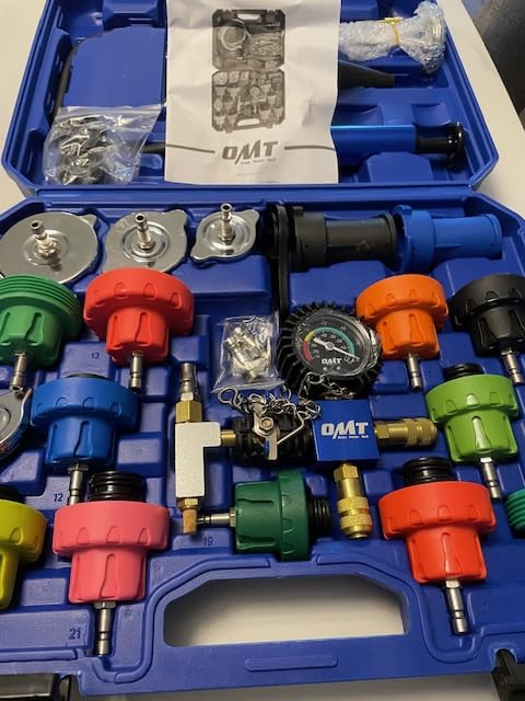 OMT Coolant Pressure Tester Kit, 19pc Radiator System Tool, 15 Adapters customer photo 2
