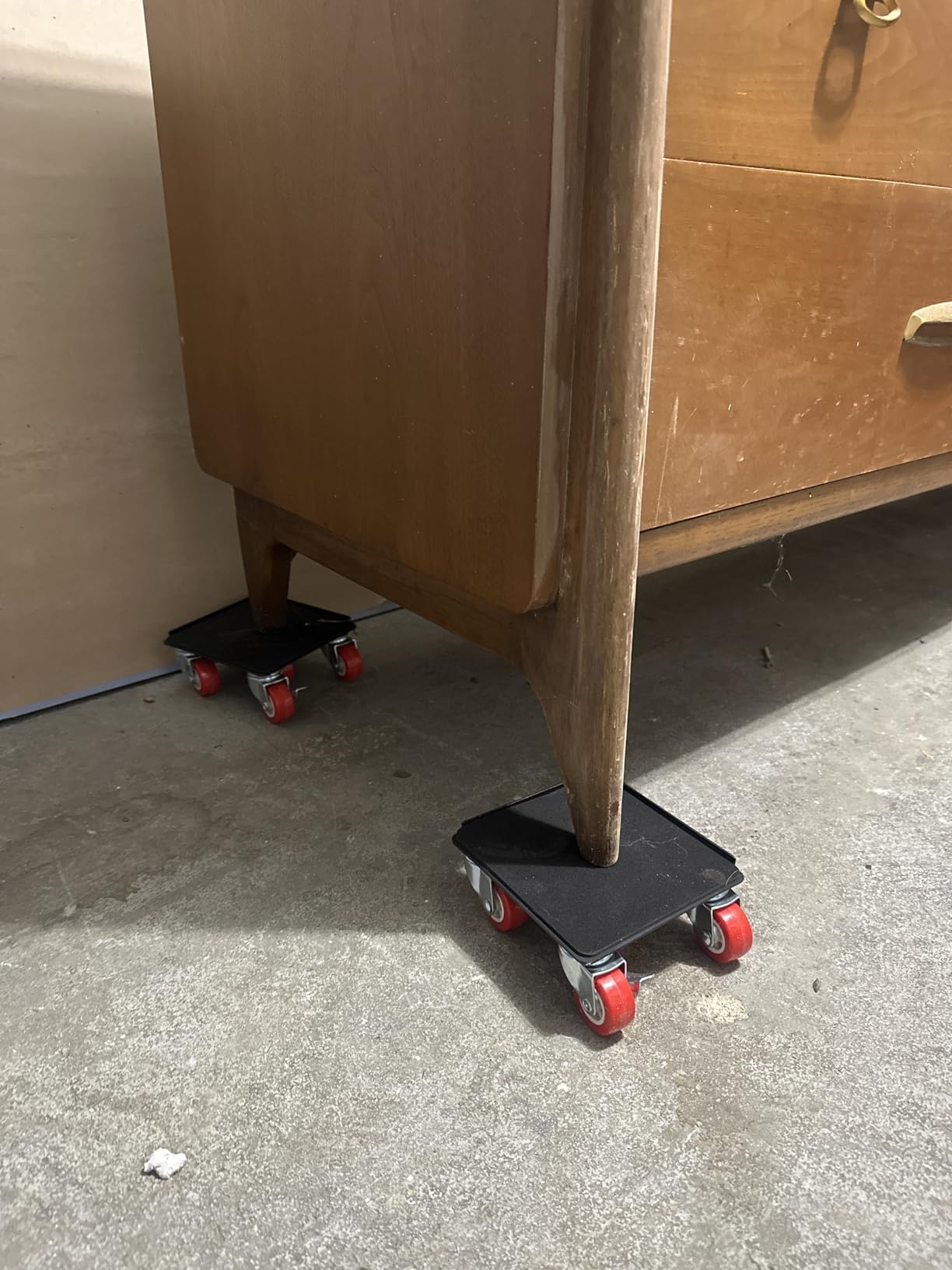 1,500 lb Capacity Furniture Dolly Set, 5.3-Inch Platforms, Red customer photo 1
