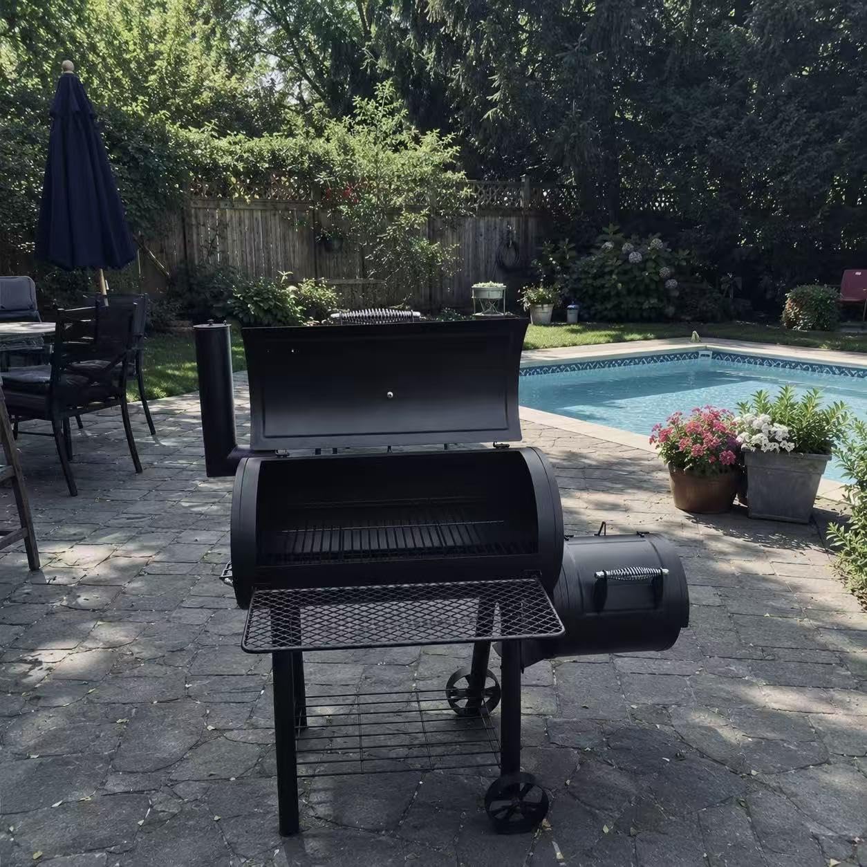 Captiva Designs Vertical Charcoal Smoker Grill Extra Large Barbecue Grill customer photo 1
