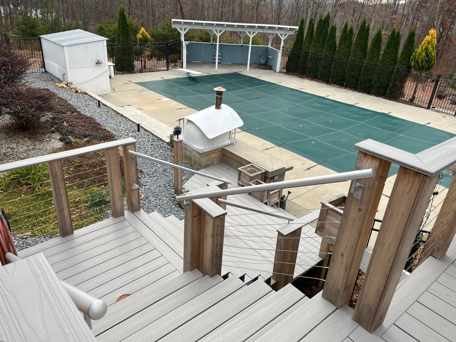 Yankee Pool Safety Inground Pool Cover -16x32 Ft Safety Pool Cover w/Anchors, Full Set Installation Tools, Ultra-Dense UL Classified to ASTM F1346, Weather-Resistant Pool Covers for Inground Pools. customer photo 2