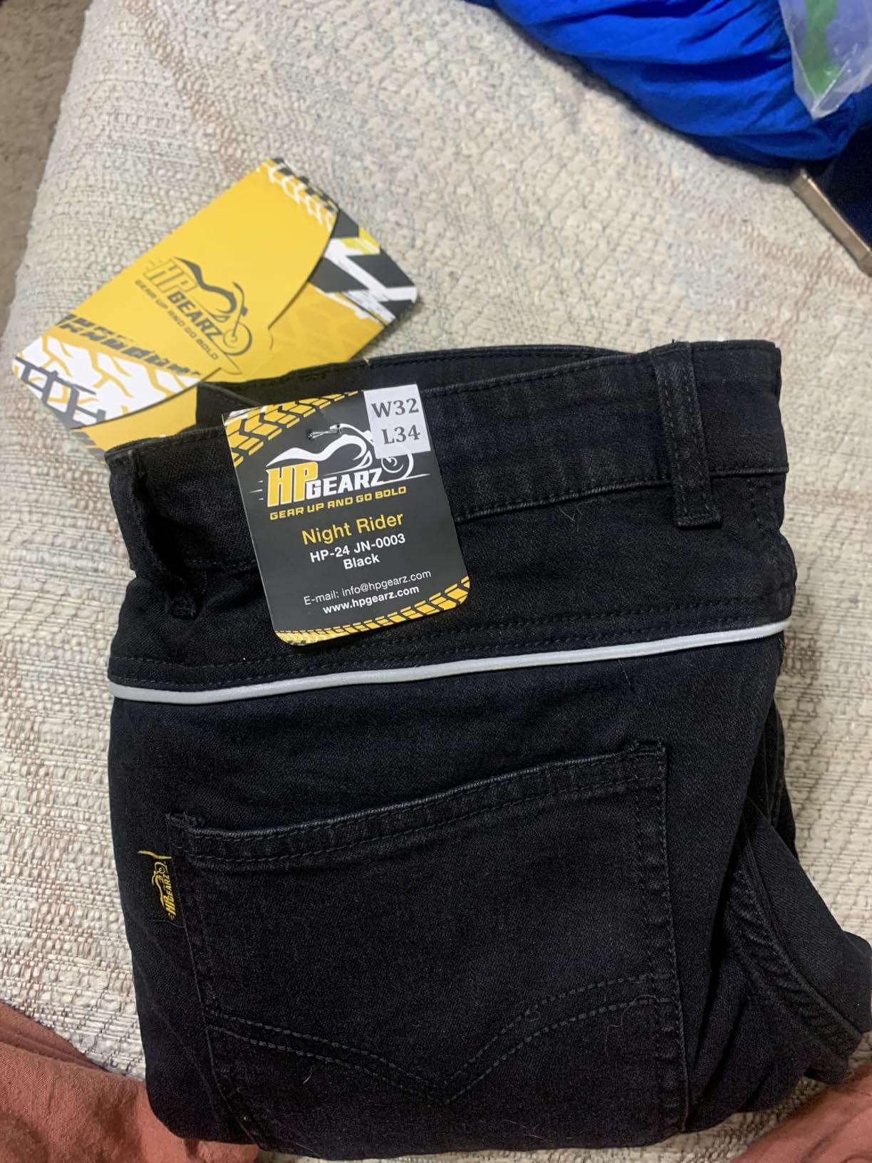 Motorcycle Jeans for Men Lined with Twaron Aramid Fiber - Reinforced Motorcycle Pants, CE Knee and HIPS Protectors customer photo 1