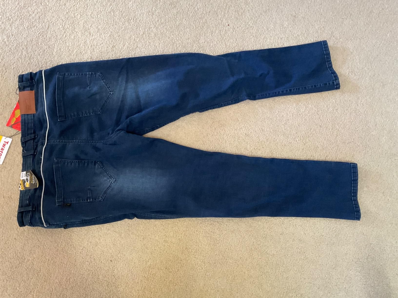 Motorcycle Jeans for Men Lined with Twaron Aramid Fiber - Reinforced Motorcycle Pants, CE Knee and HIPS Protectors customer photo 2