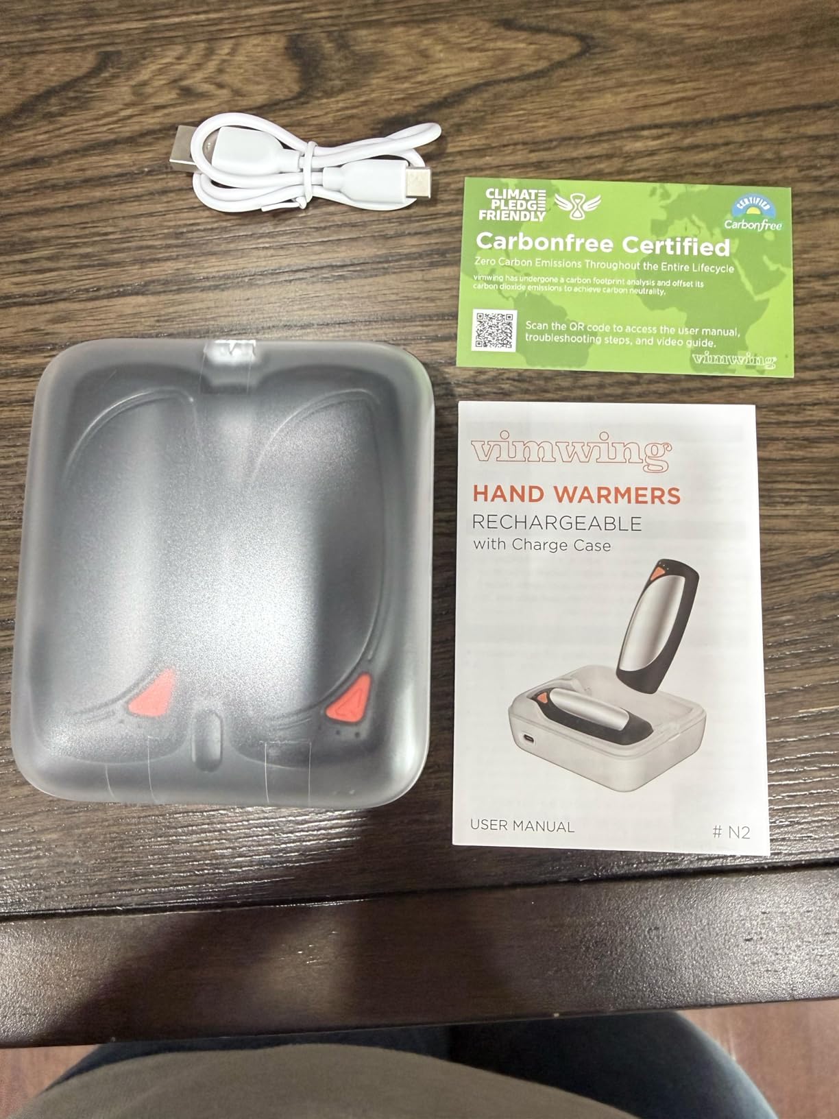 Hand Warmers Rechargeable with Charge Case, 2 Packs 14,000mAh Electric Hand Warmer Battery Powered Dual Sided Reusable Long Battery Life Portable Pocket Heater Gifts for Men Women Golf, Hunting Gear customer photo 2