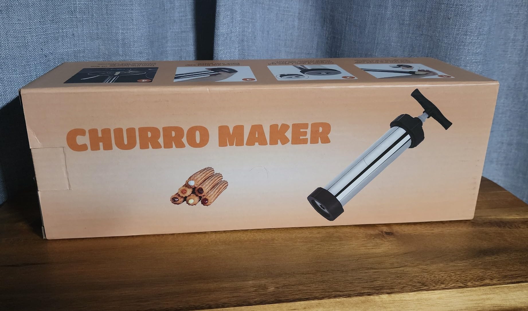 Churro Maker Kit, Stainless Steel Hollow Churro Machine, Churro Maker Gun with Piping Bag and 2 Cleaning Brushes, 4 Nozzles for Various Shapes, Máquina para Hacer Churros, Perfect Gift customer photo 2