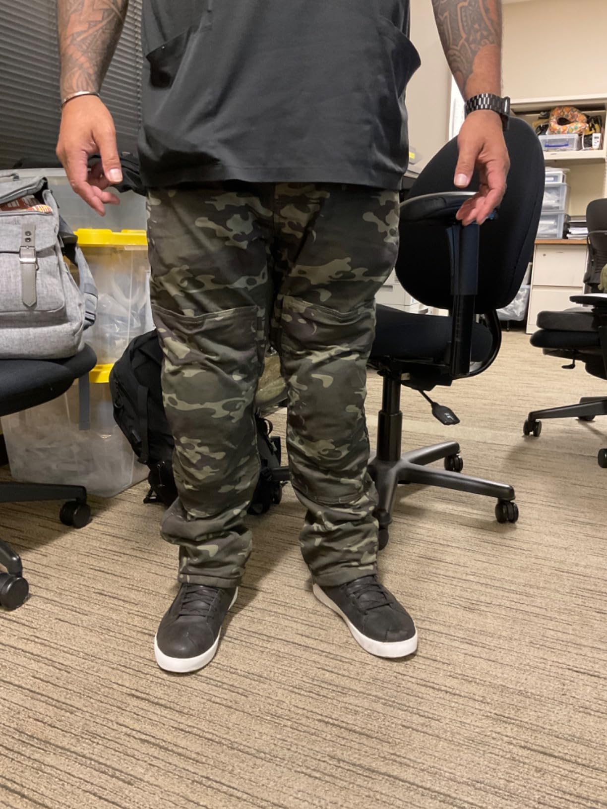 WICKEDSTOCK Men's Motorcycle Pants - CE Level 2 Armor - Tactical Combat Pants - Motorcycle Armor Protective - Aramid Lined customer photo 1
