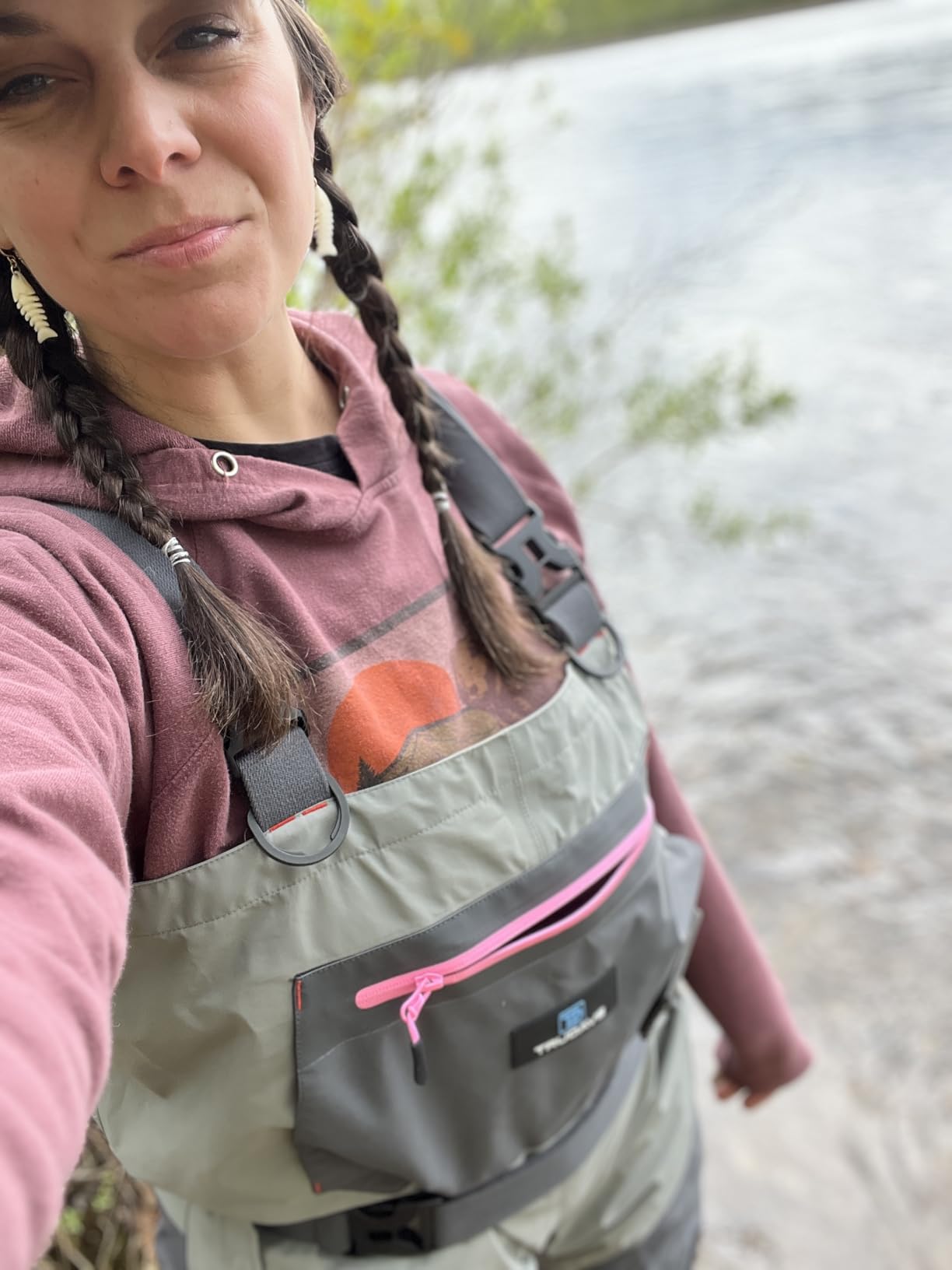 Trudave Women's Fly Fishing Waders, Waterproof Chest Waders with Neoprene Stockingfoot, Women-Specific Fit, Lightweight & Durable for Hunting & Fishing customer photo 1