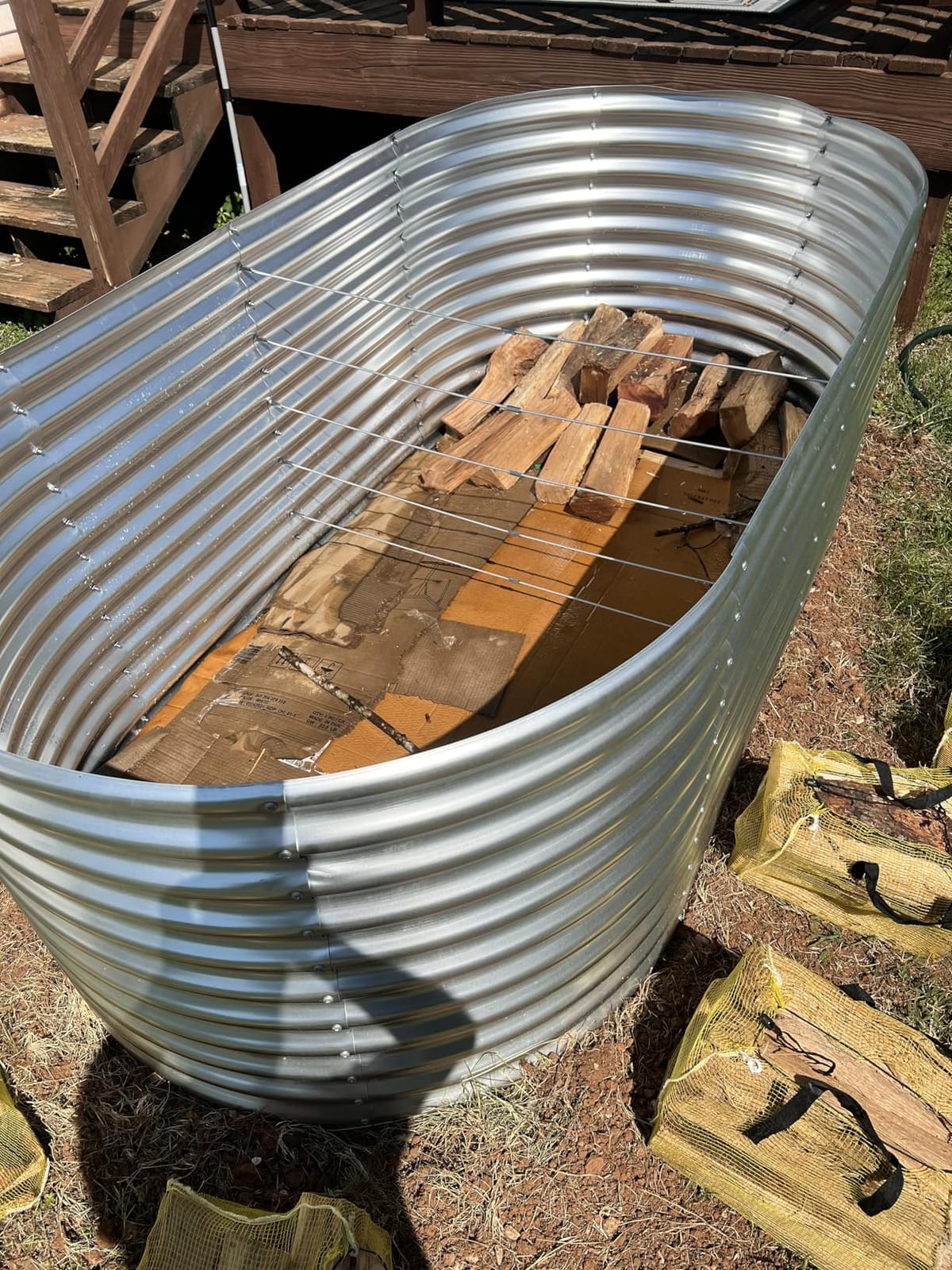Land Guard 8x4x3ft Oval Galvanized Raised Garden Beds, Large-Capacity Metal Planter Box Outdoor, Durable Deep Raised Garden Bed 3ft Tall, Raised Beds for Gardening Vegetables, Classic Silver customer photo 1