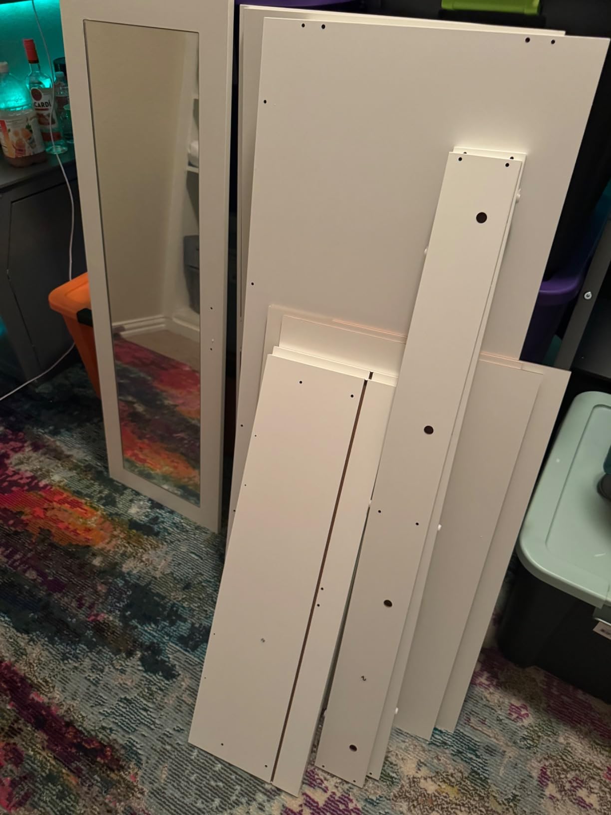 PAKASEPT Armoire Wardrobe Closet with 3 Door, Mirror, LED Lights customer photo 1
