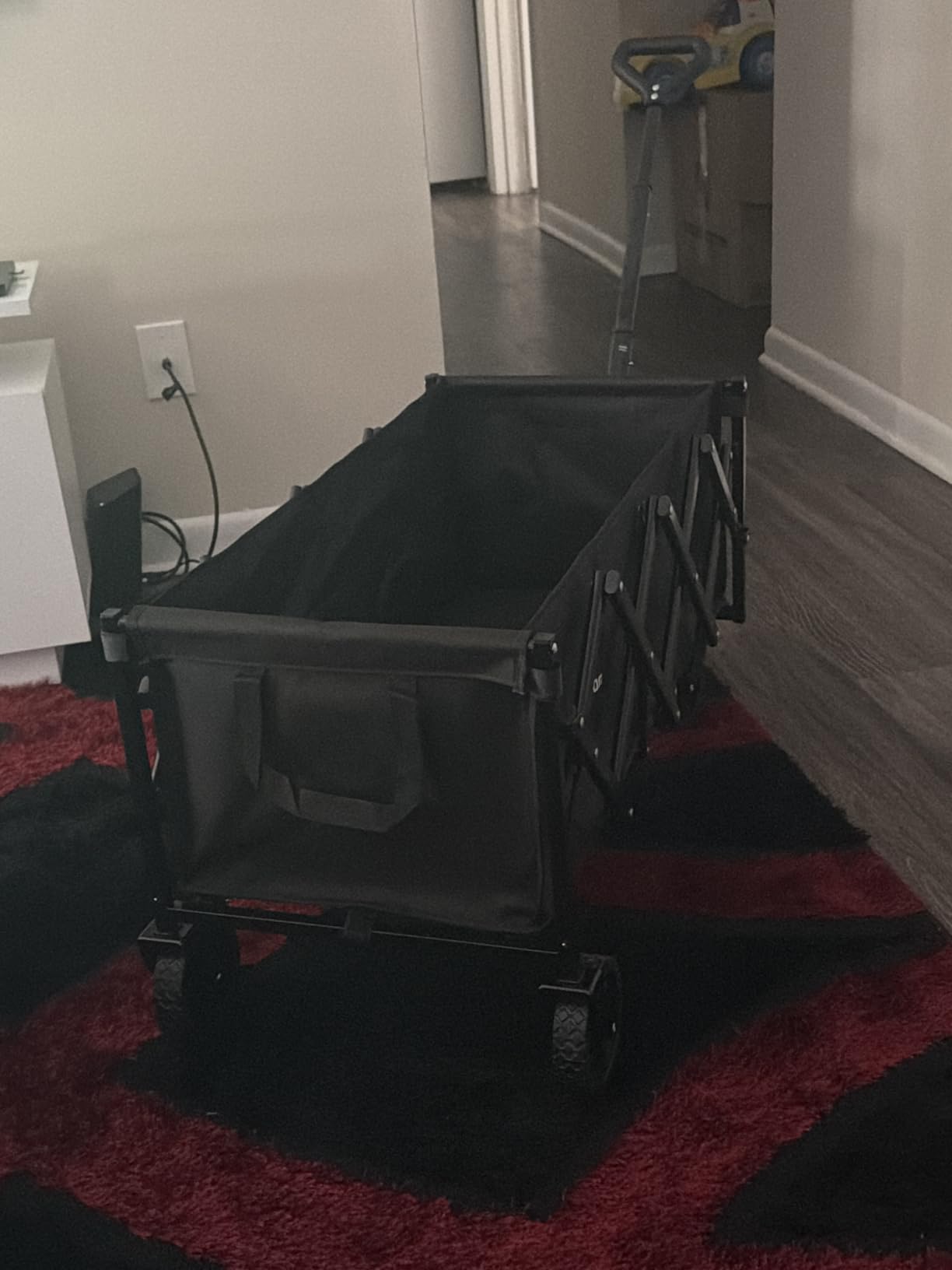 HIKEMOON 34'' Extra Long Folding Portable Wagon Cart, 120L 360LBS Black customer photo 1