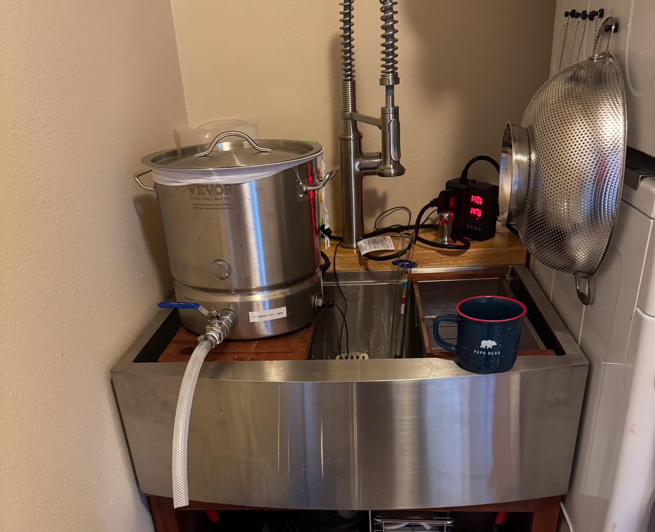 VEVOR Brew Kettle 5 Gal, Brewing Pot Stainless Steel, Brew Kettle Pot for Beer Brewing with Filter&Filter Tray, Tri Ply Bottom customer photo 1