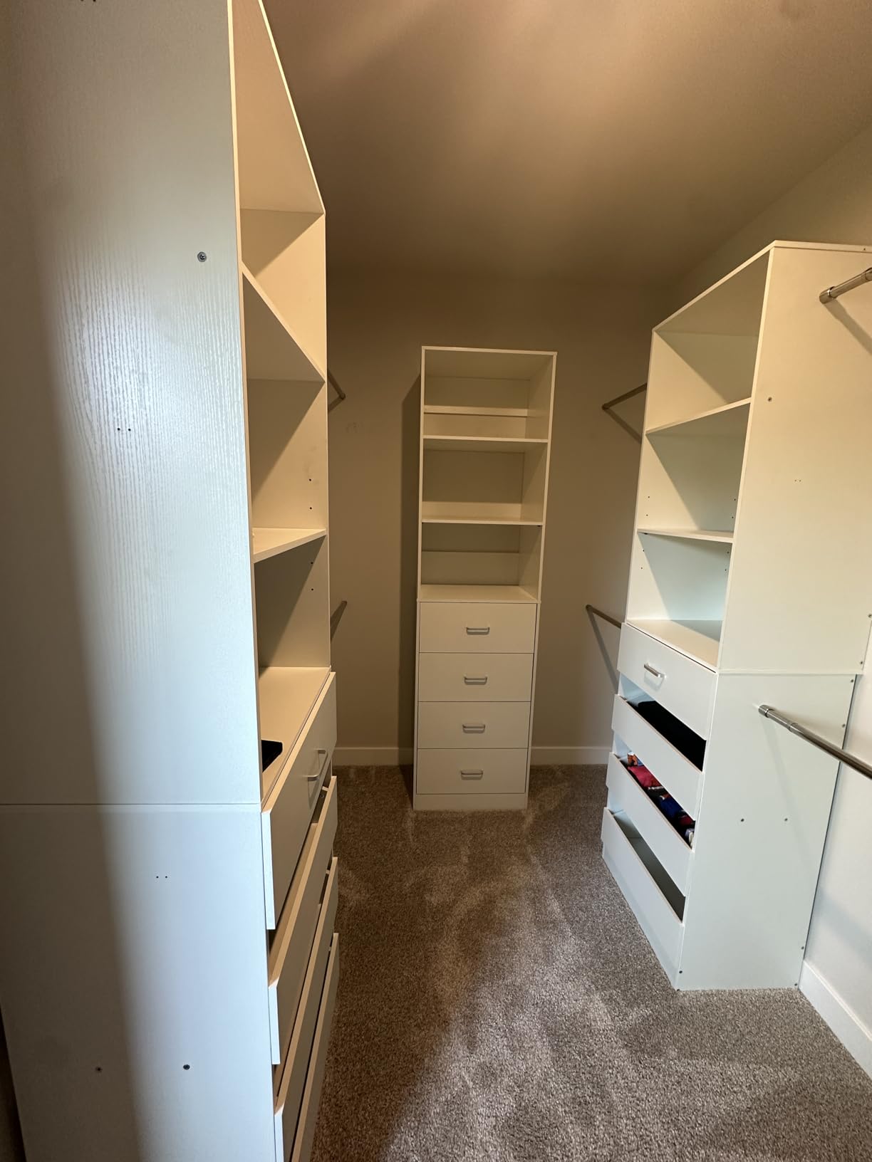 Aheaplus Closet System, 4-9Ft Closet Organizer with 4 Wooden Drawers, White customer photo 2