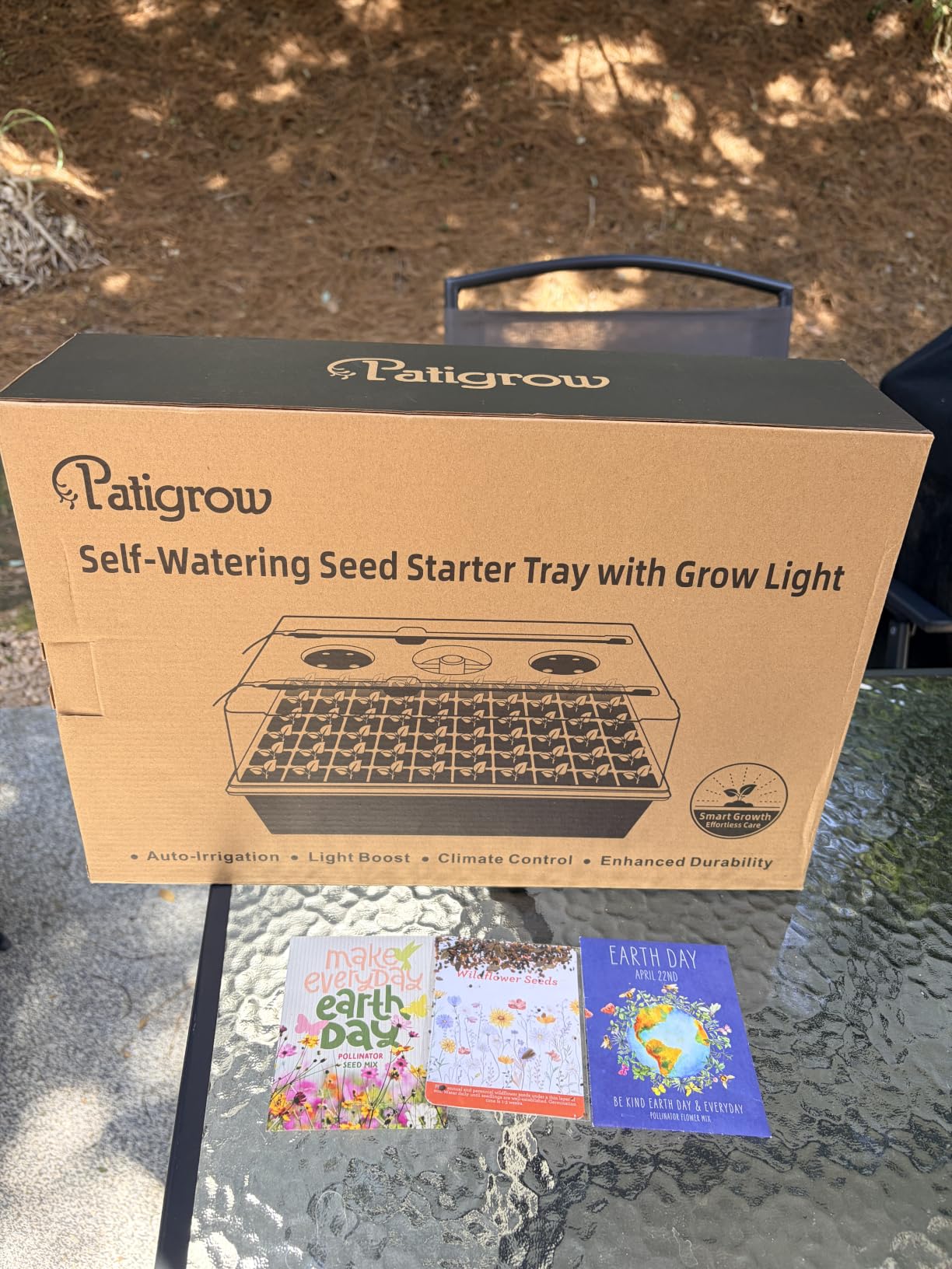 Patigrow 120-Cell Self-Watering Seed Starter Tray with Grow Light, Seed Starter Kit with 4.07” Humidity Dome, Indoor Seedling Starter Tray, Seed Starting Trays for Plant Germination, Seeds Growing customer photo 2