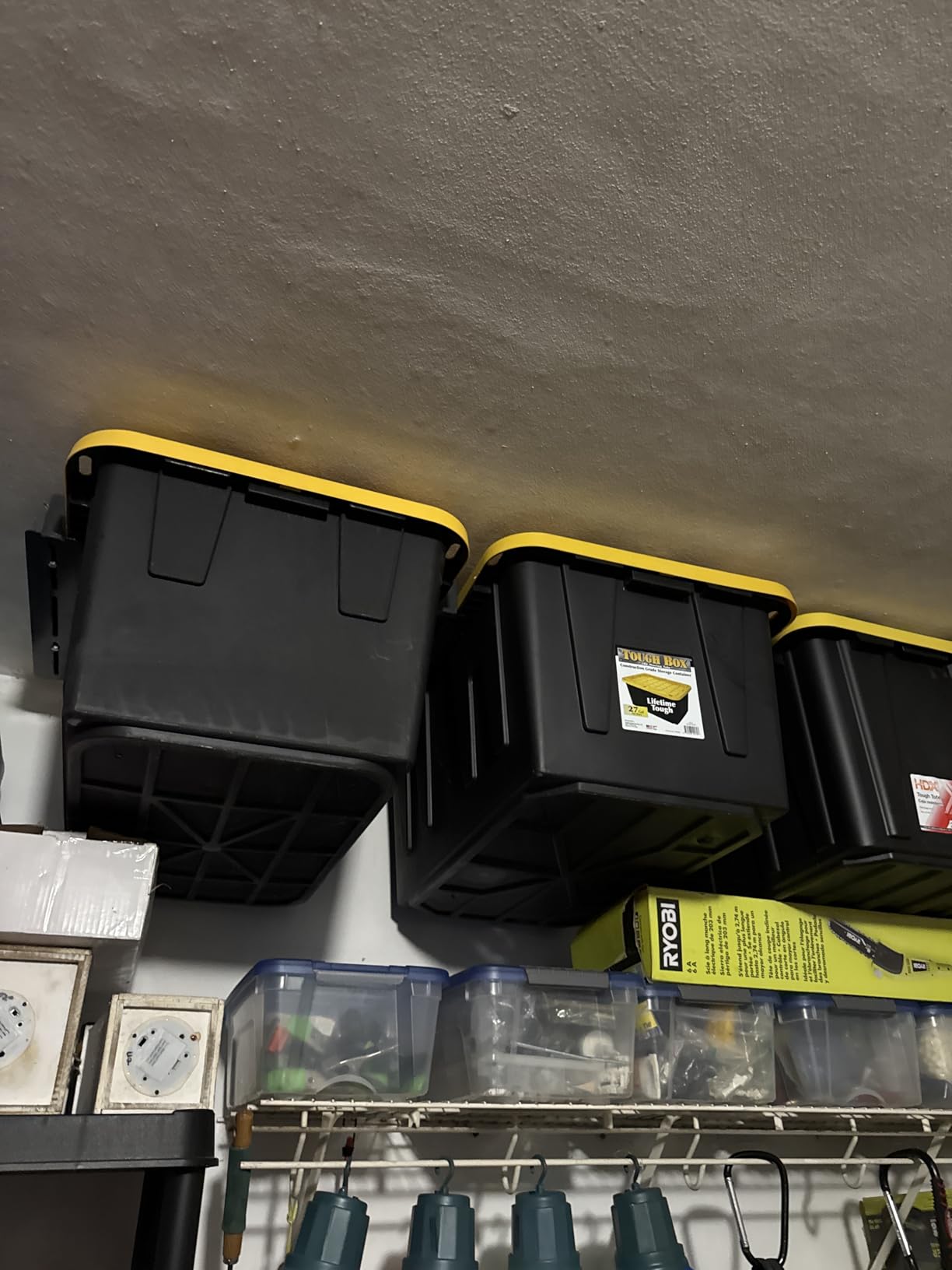 Overhead Garage Storage Rack for Totes (5-Pack for 4 Bins) customer photo 1