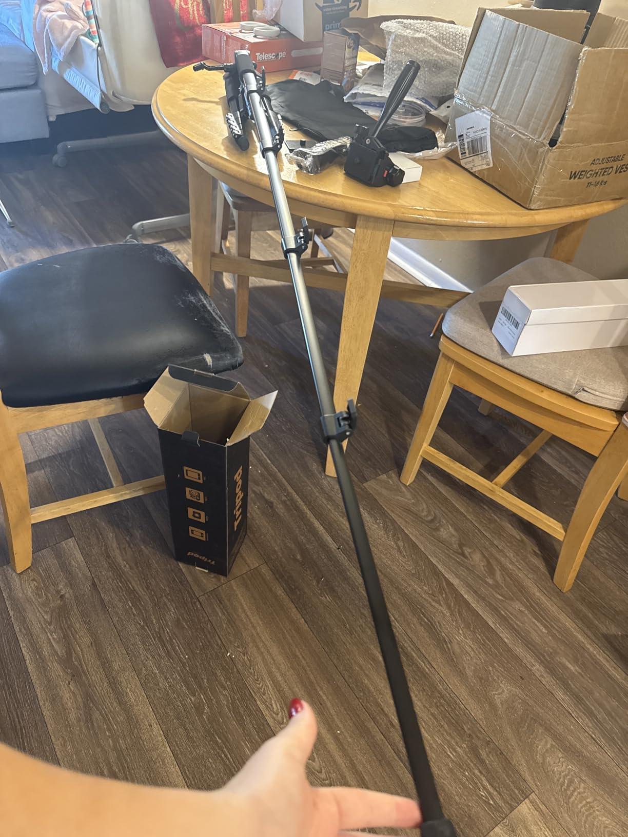 69” Tripod for Spotting Scopes, Binocular & Camera, Includes Binocular Adapter, 2 QR Plates, Phone Holder & Carry Bag, Ideal for Bird Watching, Hunting, Wildlife Viewing & Target Shooting customer photo 2