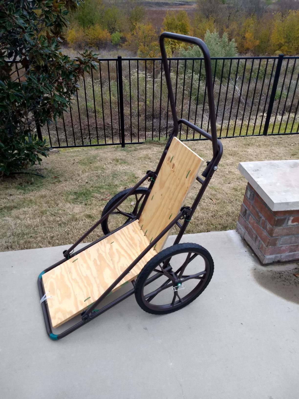 Goplus Folding Deer Cart with Polyester Liner, 550 LBS Heavy-Duty Hunting Game Hauler with 20