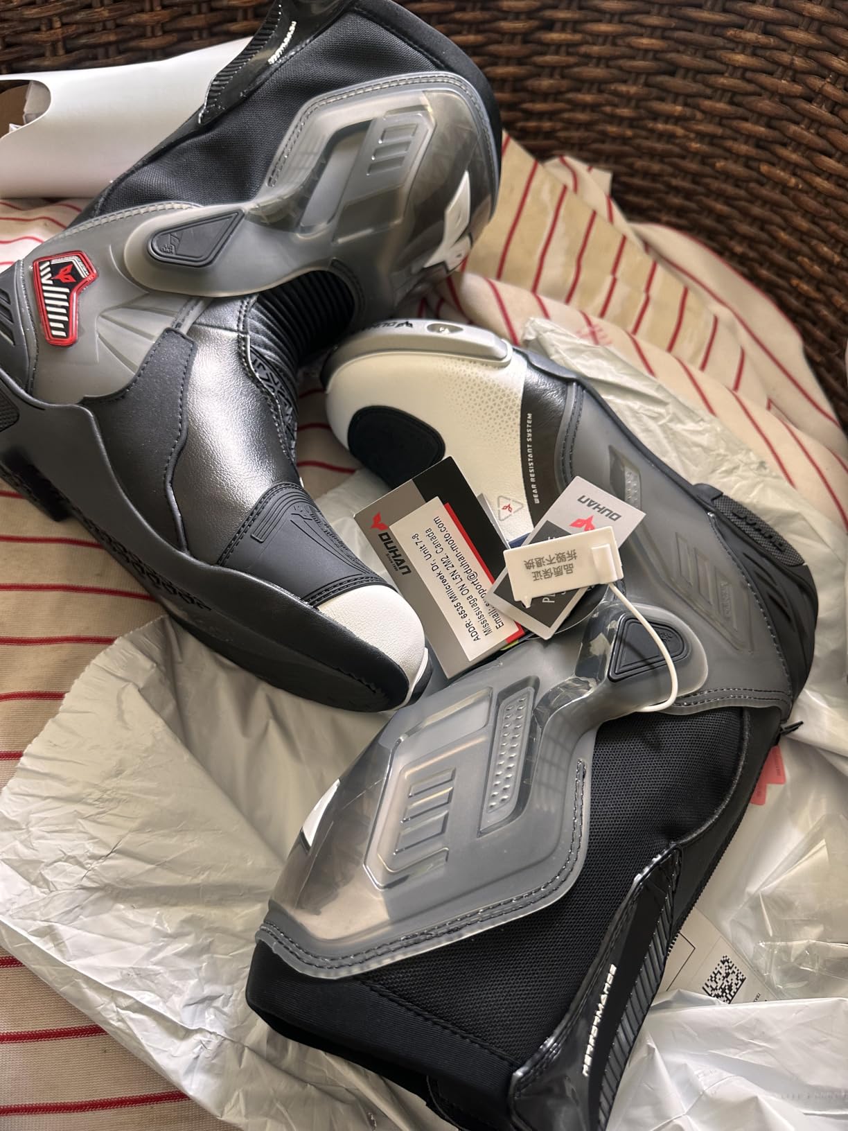 Motorcycle Boots for Men and Women, Motocross Racing Boots with Dual-Axis System customer photo 1