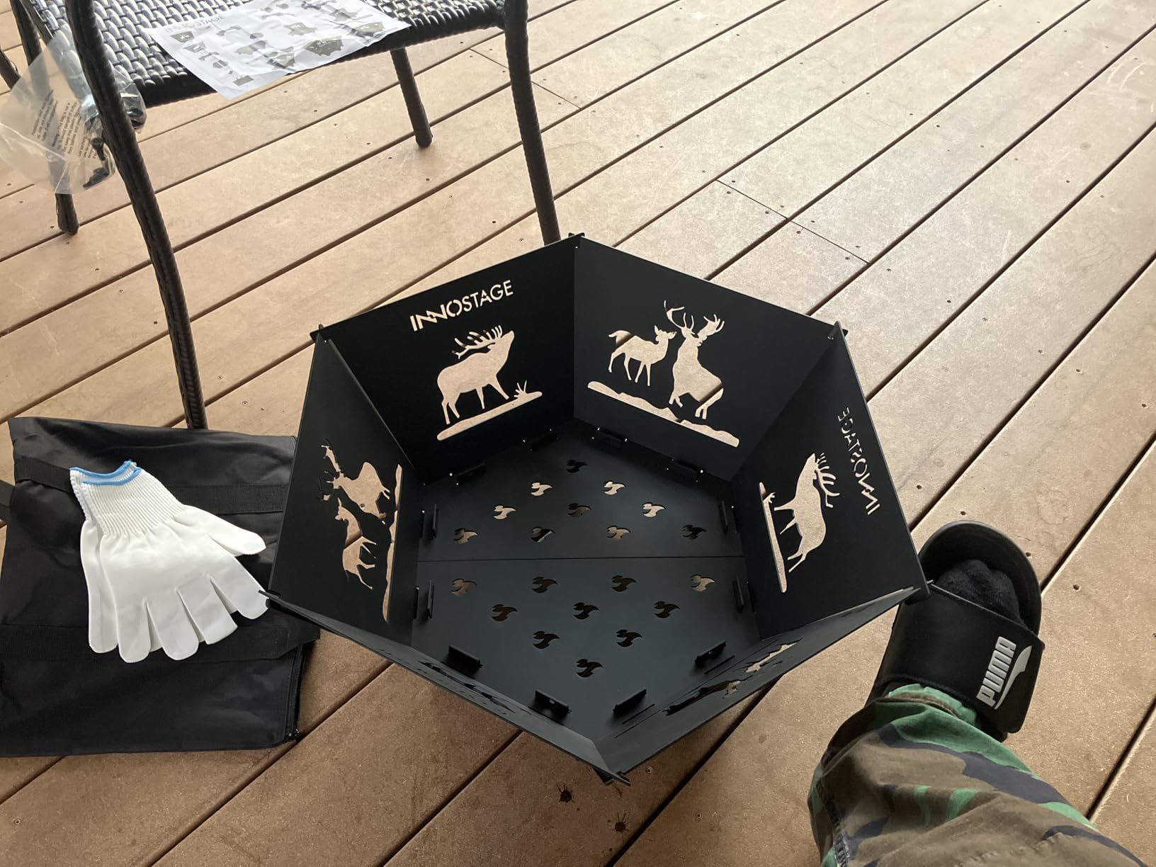23Inch Collapsible Fire Pit for Camping with Tote Bag customer photo 1