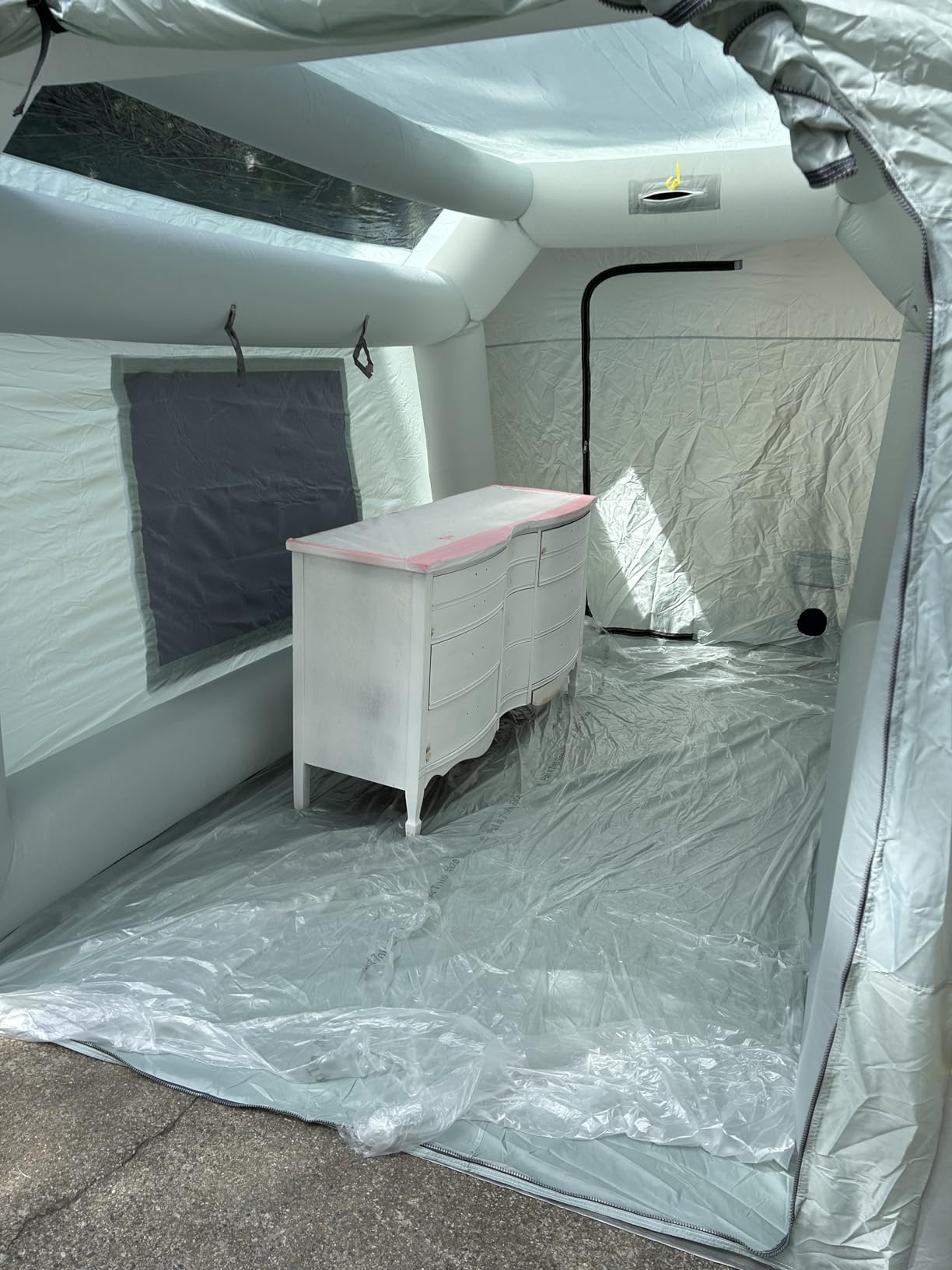 OZIS 10.8x8.2x7.2Ft Inflatable Paint Booth with Blower and Air Filter System Portable Paint Spray Booth for DIY Painting Car Truck Motorcycle Garage Furniture Parts Paint Renovation customer photo 2