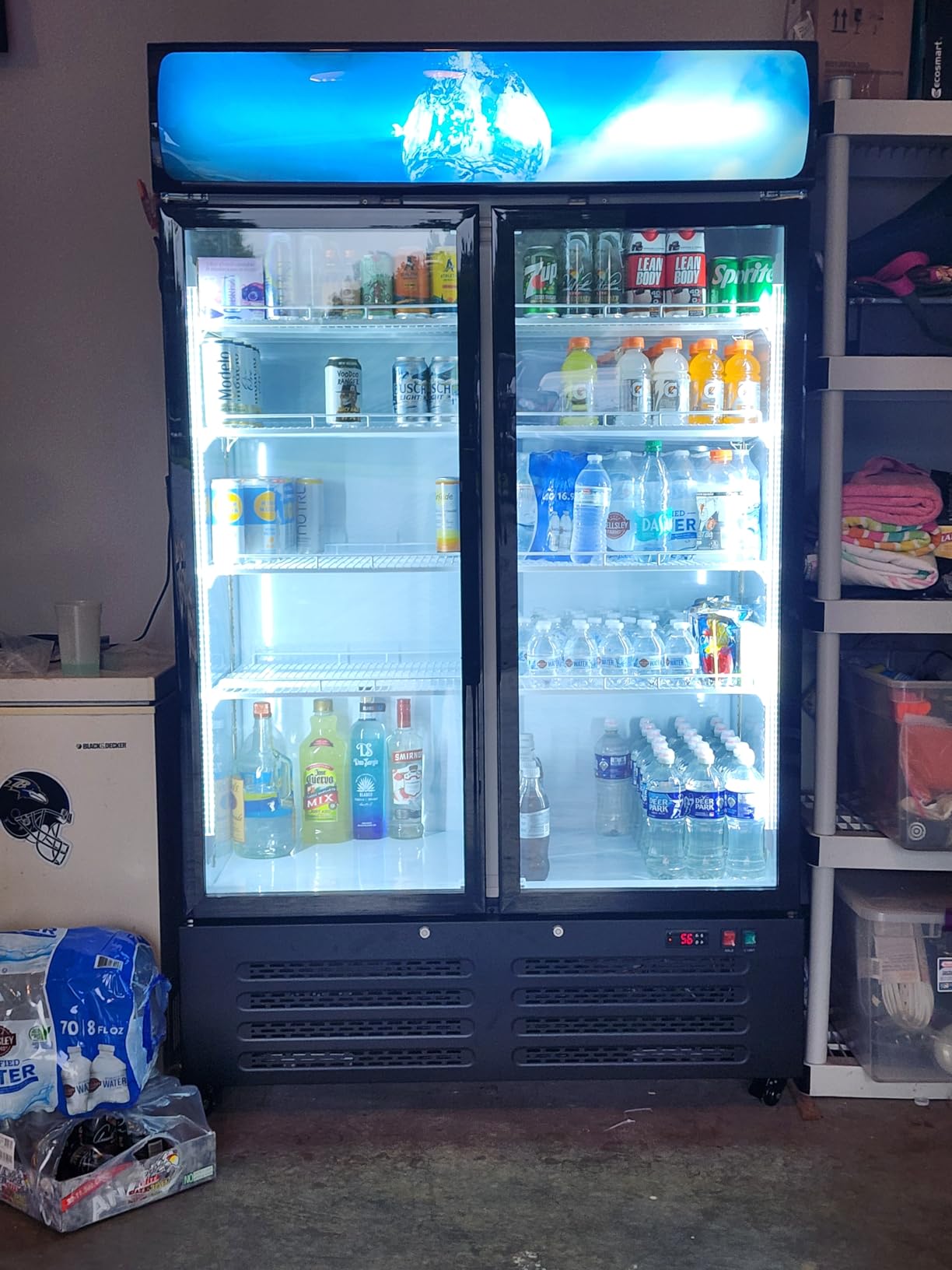 Mojgar Commercial Refrigerators, 28 Cu.Ft Beverage Fridge with 2 Glass Door customer photo 1