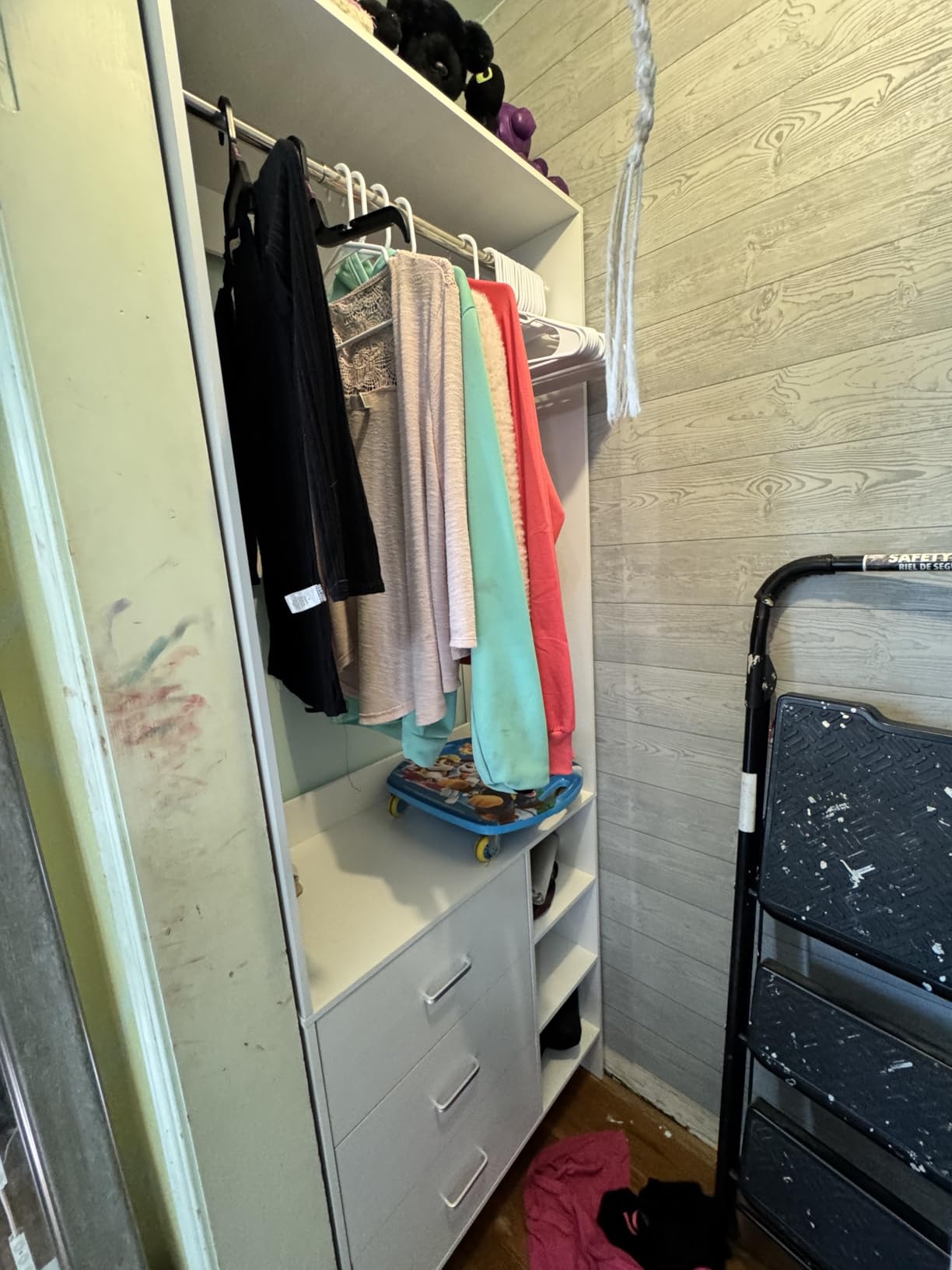 Aheaplus 2.5FT Closet System with 3 Drawers,29.5’’ Closet Organizer, White customer photo 1