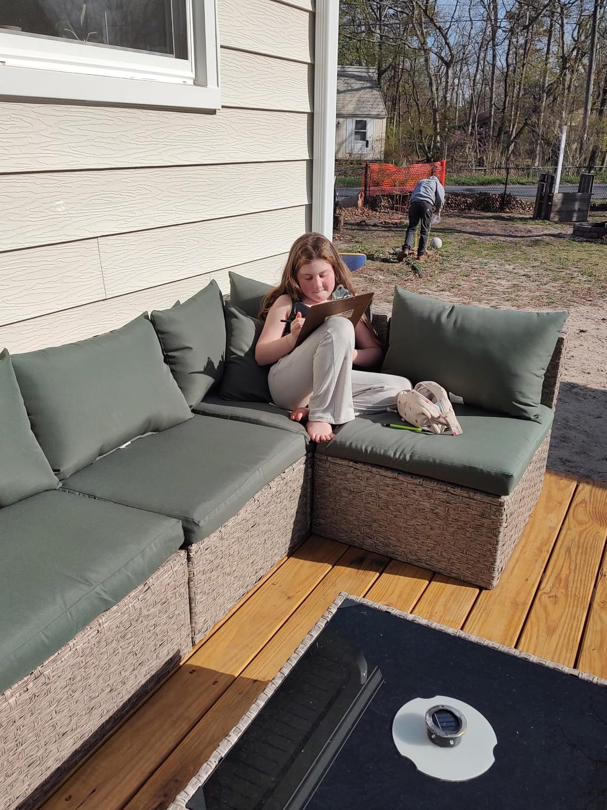 UDPATIO Outdoor Patio Furniture Set 7 Pcs Wicker Sectional Sofa Green customer photo 2