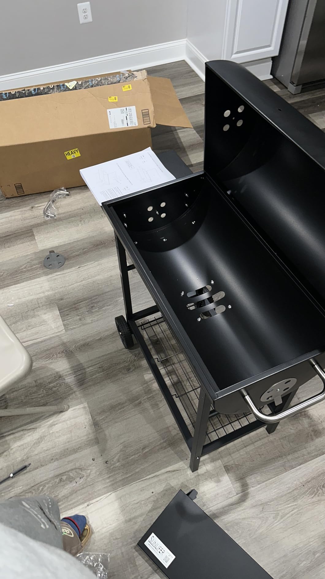 Charcoal BBQ Grills Outdoor: Spacious Barrel Barbecue Grill customer photo 1
