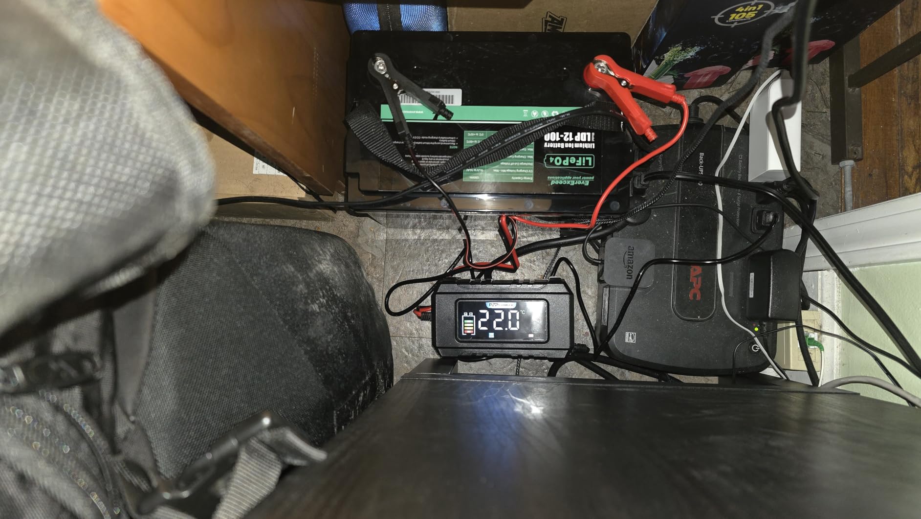 PZ.P 15-Amp 12V/24V Smart Battery Charger, Maintainer & Trickle Charger for LiFePO4, Lead Acid Batteries - Fully Automatic 9-Stage Charging w/Temp Compensation for Motorcycle Car Truck Lawnmower Boat customer photo 1
