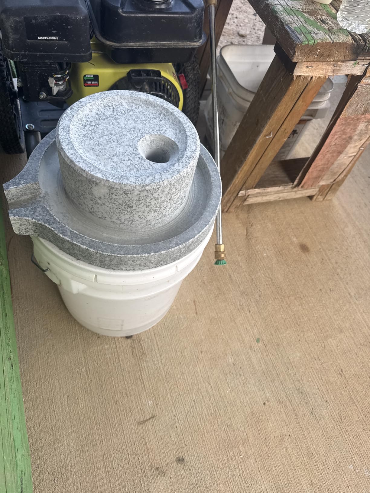 Natural Granite Stone Grain Mill – Handmade Stone Grinder & Mill for Dry & Wet Foods with Filter Bag, Traditional Manual Grinding Tool customer photo 1